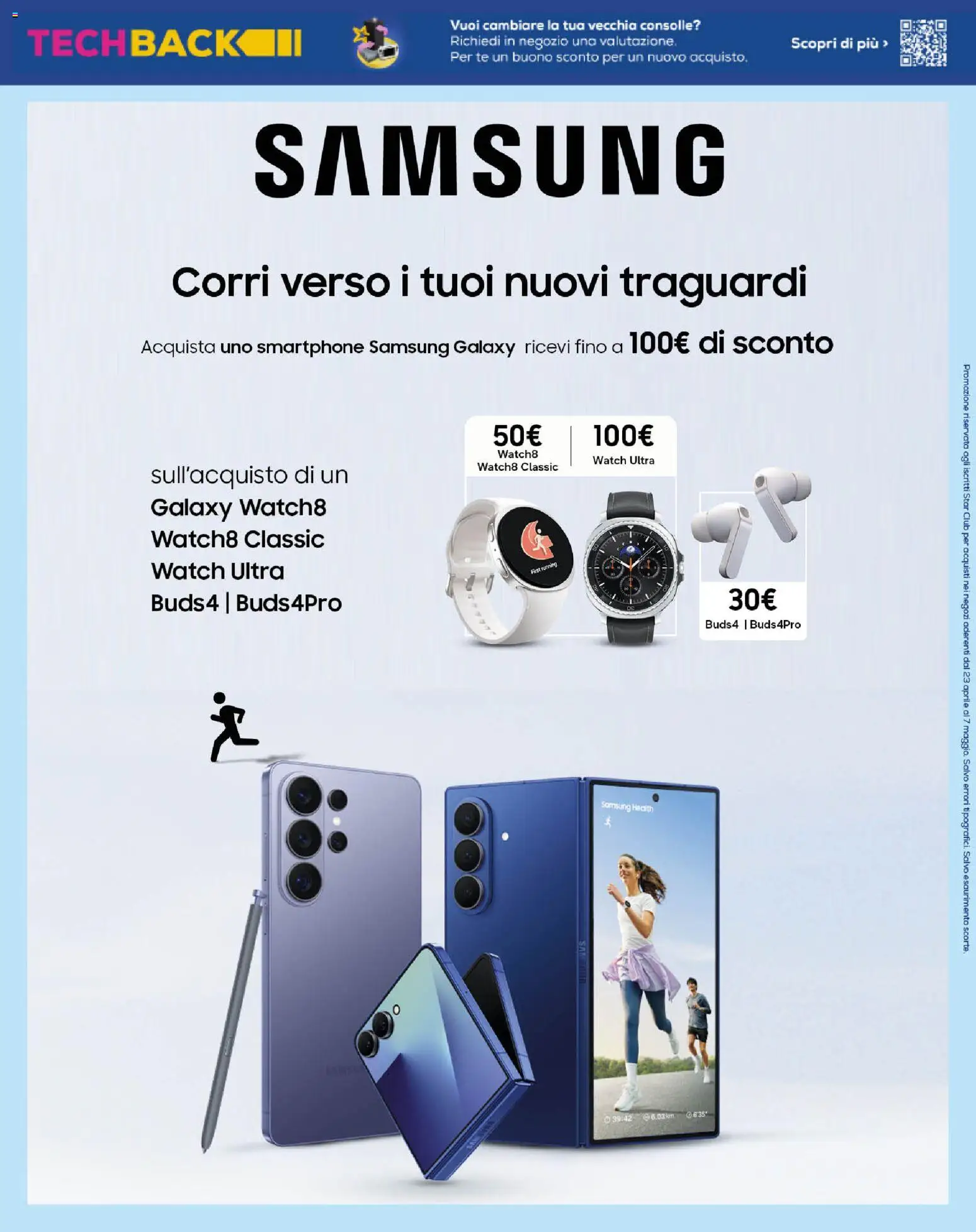 Volantino Euronics del 23.04.2026 | Pagina: 5 | Prodotti: Smartphone samsung, Samsung Galaxy, Tè, Samsung