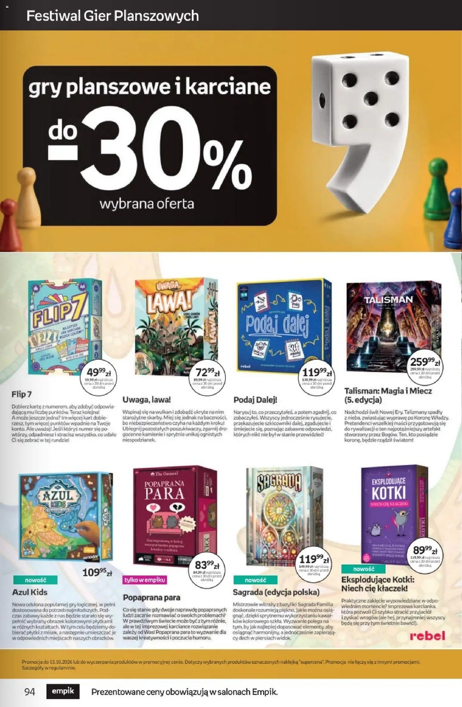 Empik promocje - Tom kultury Zabawki od 23.09.2026 | Strona: 3 | Produkty: Gry planszowe, Płytki, Gry