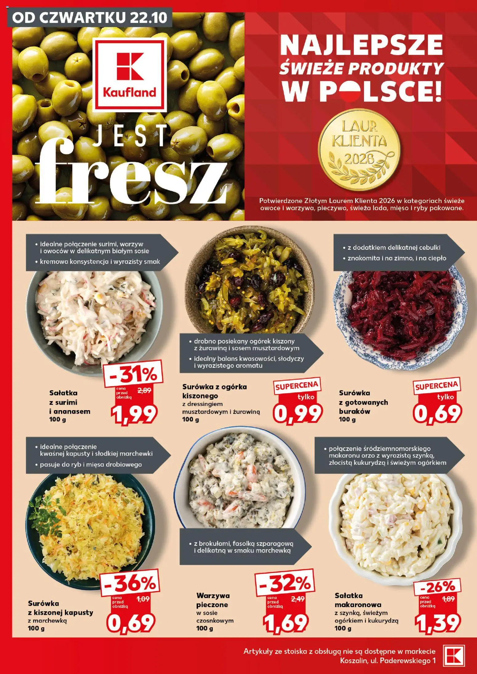 Kaufland Polsko leták - Mocny start od 26.10.2026 | Strana: 12 | Produkty: Orzo, Ryby, Surimi