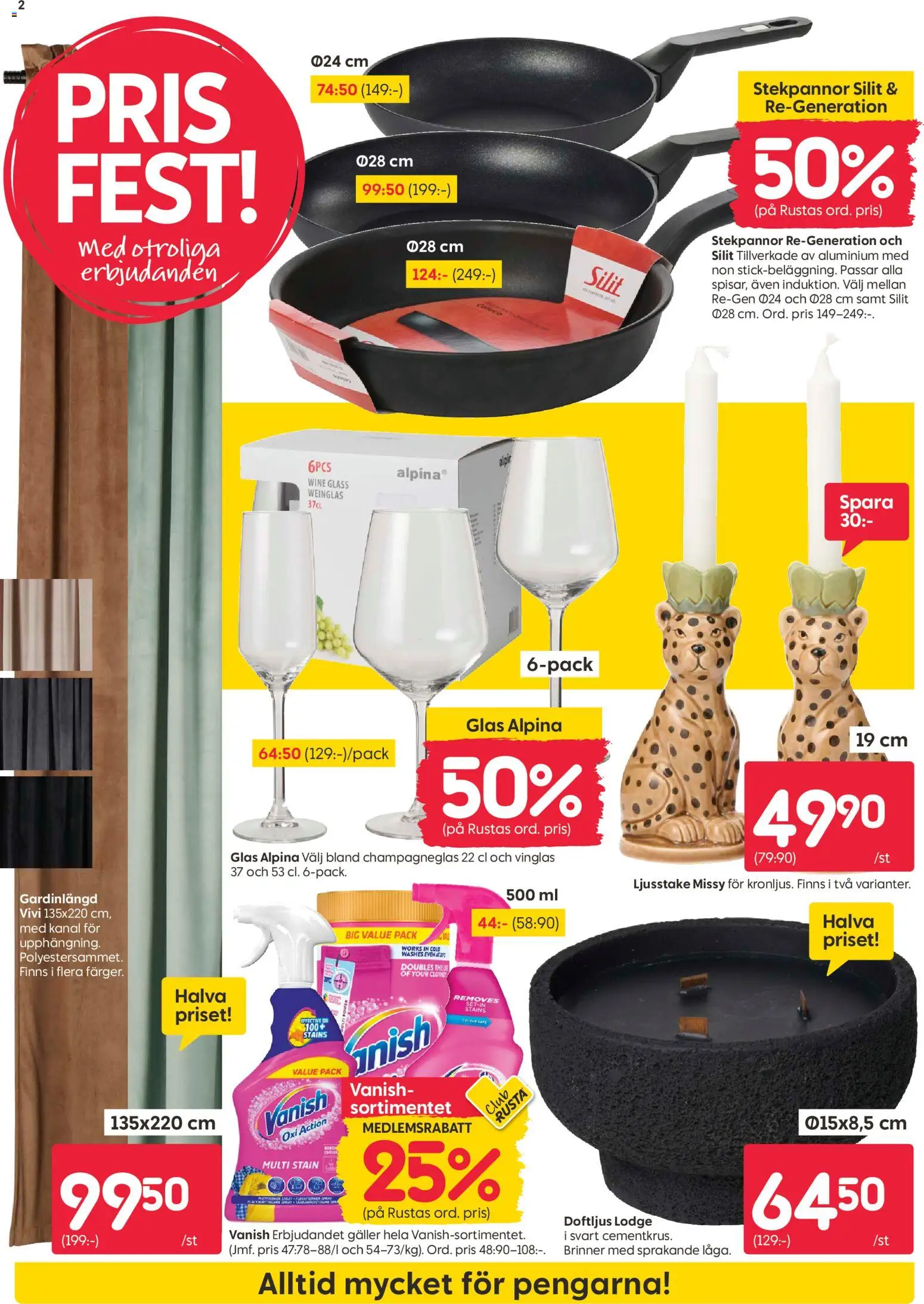 Rusta reklamblad aktuell från 07/09/2026 | Sida: 2 | Produkter: Ljusstake, Glas, Doftljus, Glass