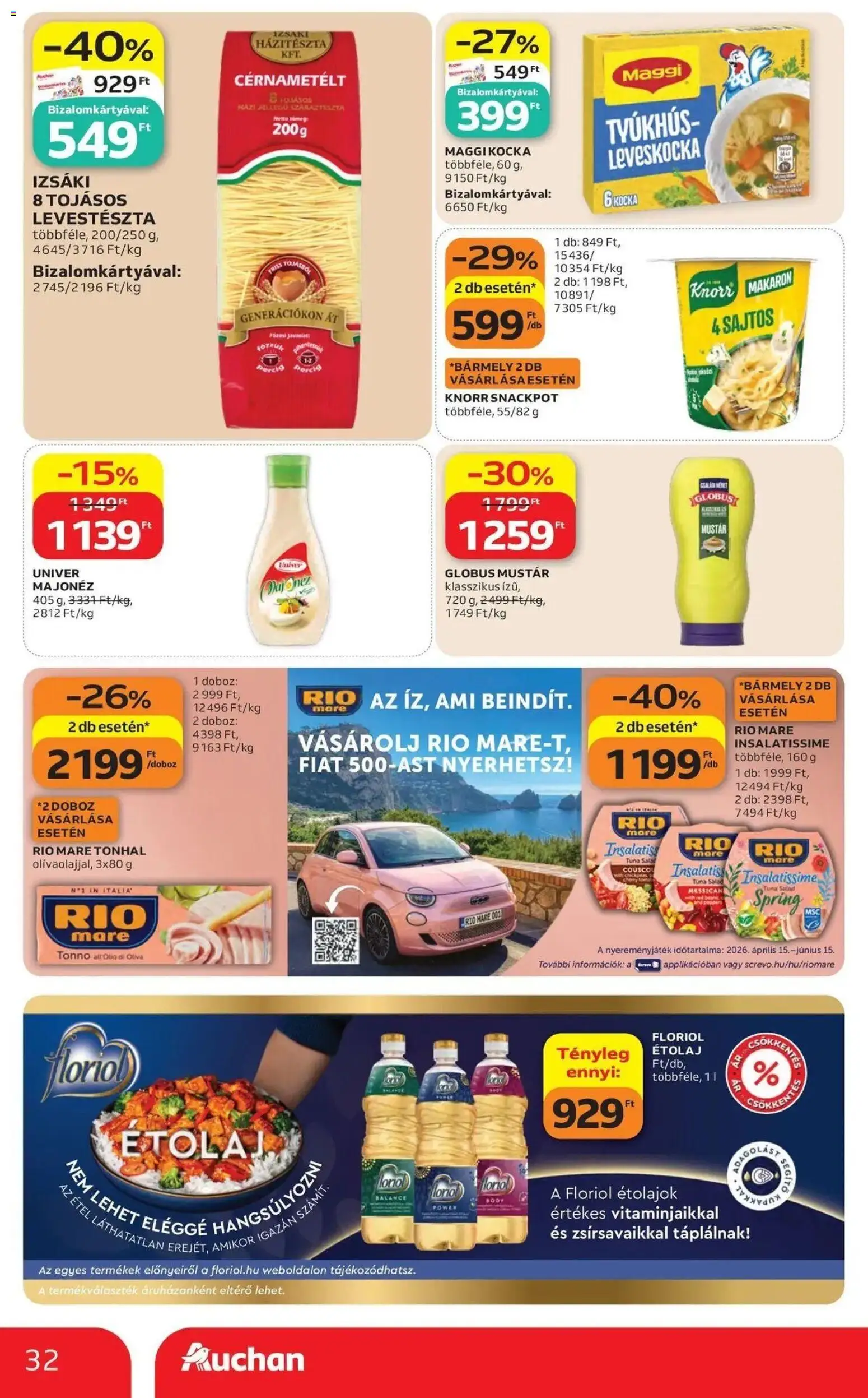 Auchan akciós ujság - amely érvényes a következő dátumtól: 30.04.2026 | Oldal: 32