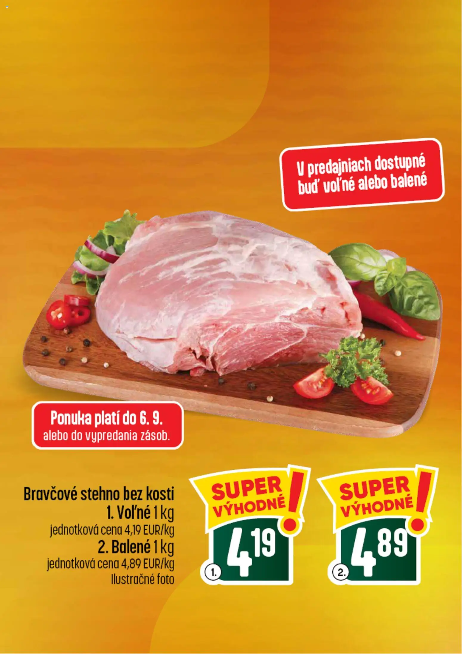 Nové COOP Jednota akcie – leták je platný od 03.09.2026 | Strana: 3 | Produkty: Bravčové stehno