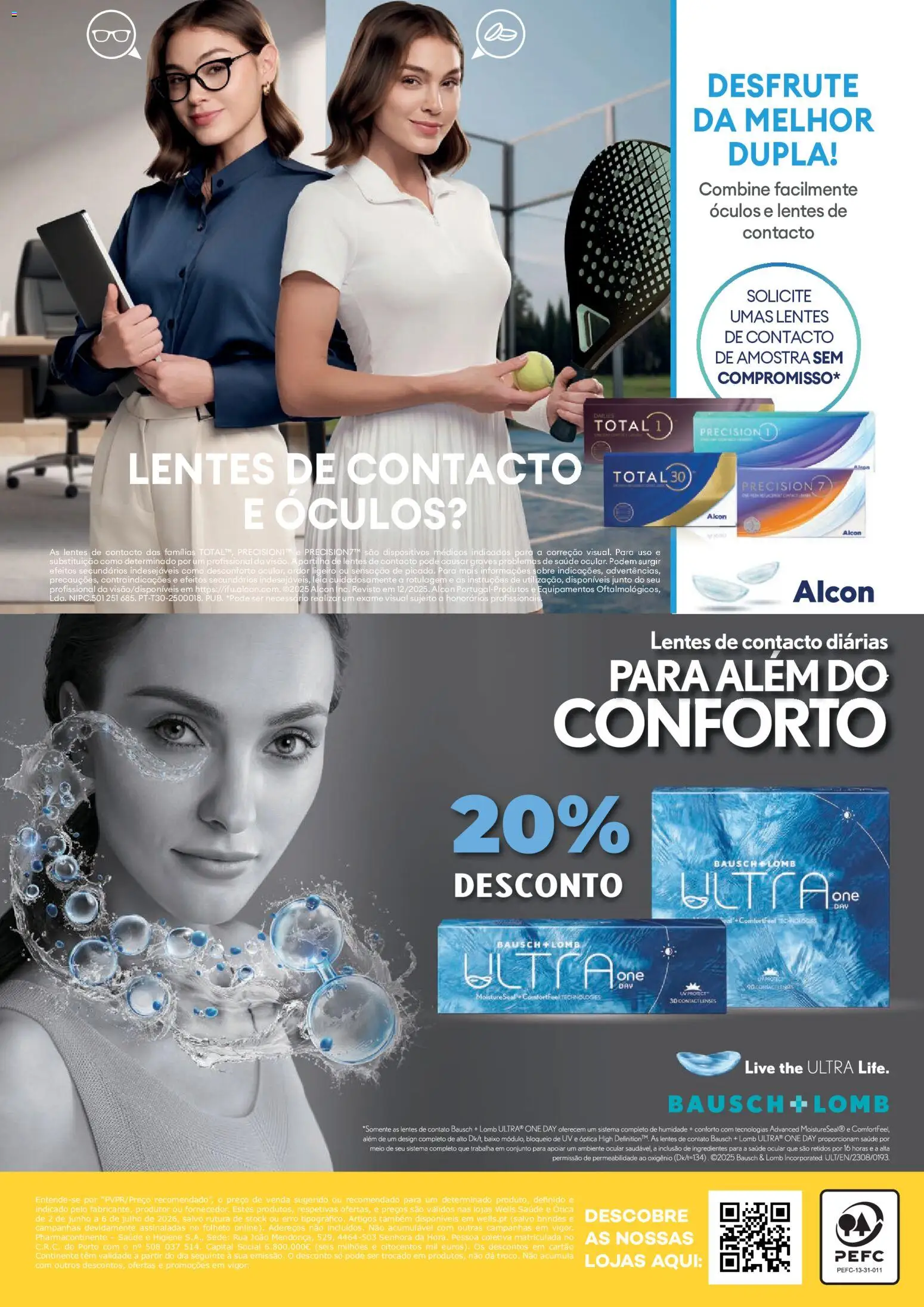 Well’s folheto │ válido de 02.06.2026 | Página: 40 | Produtos: Lentes de contato, Óculos