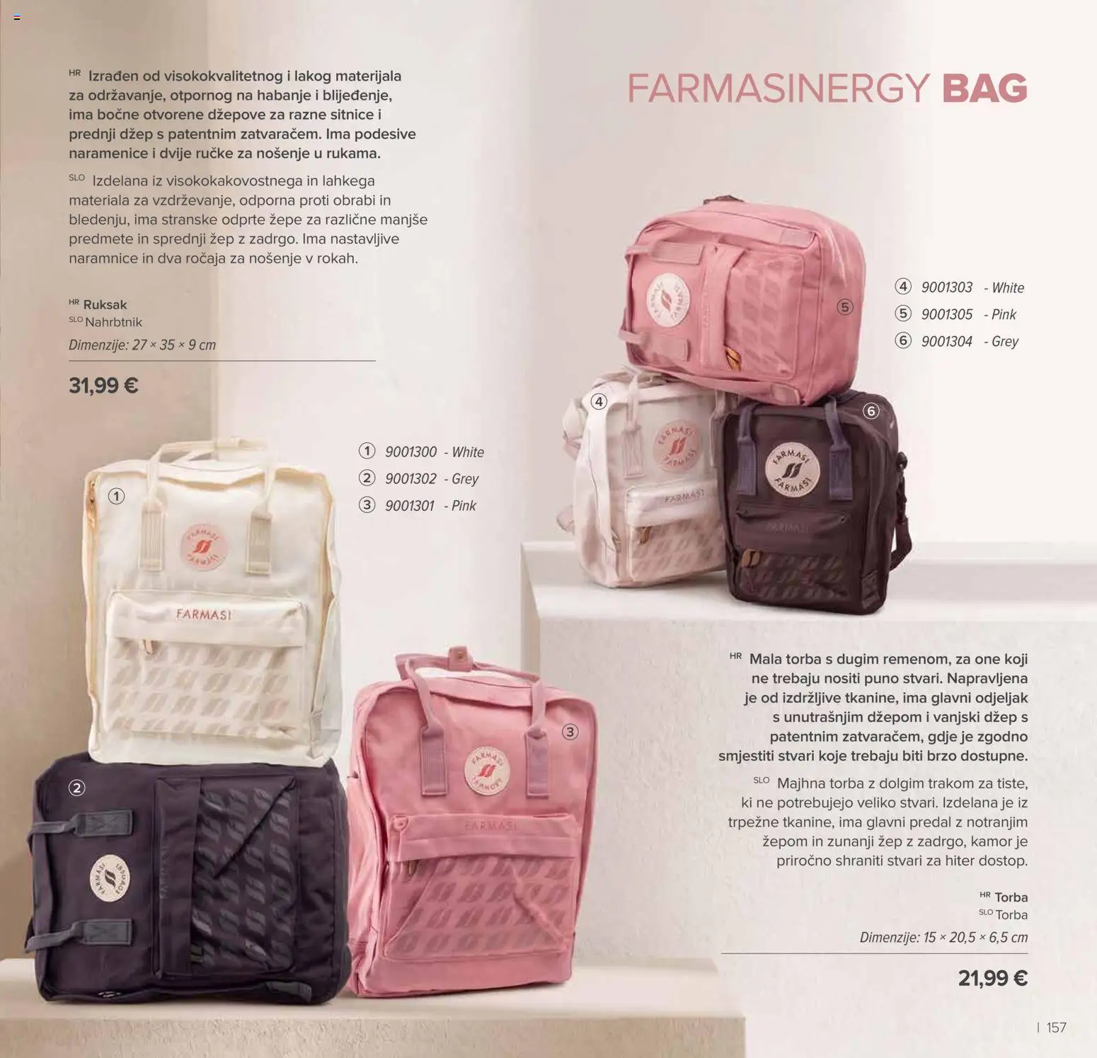 Farmasi katalog | vrijedi od 01.09.2026 | Stranica: 157 | Proizvodi: Ruksak, Torba