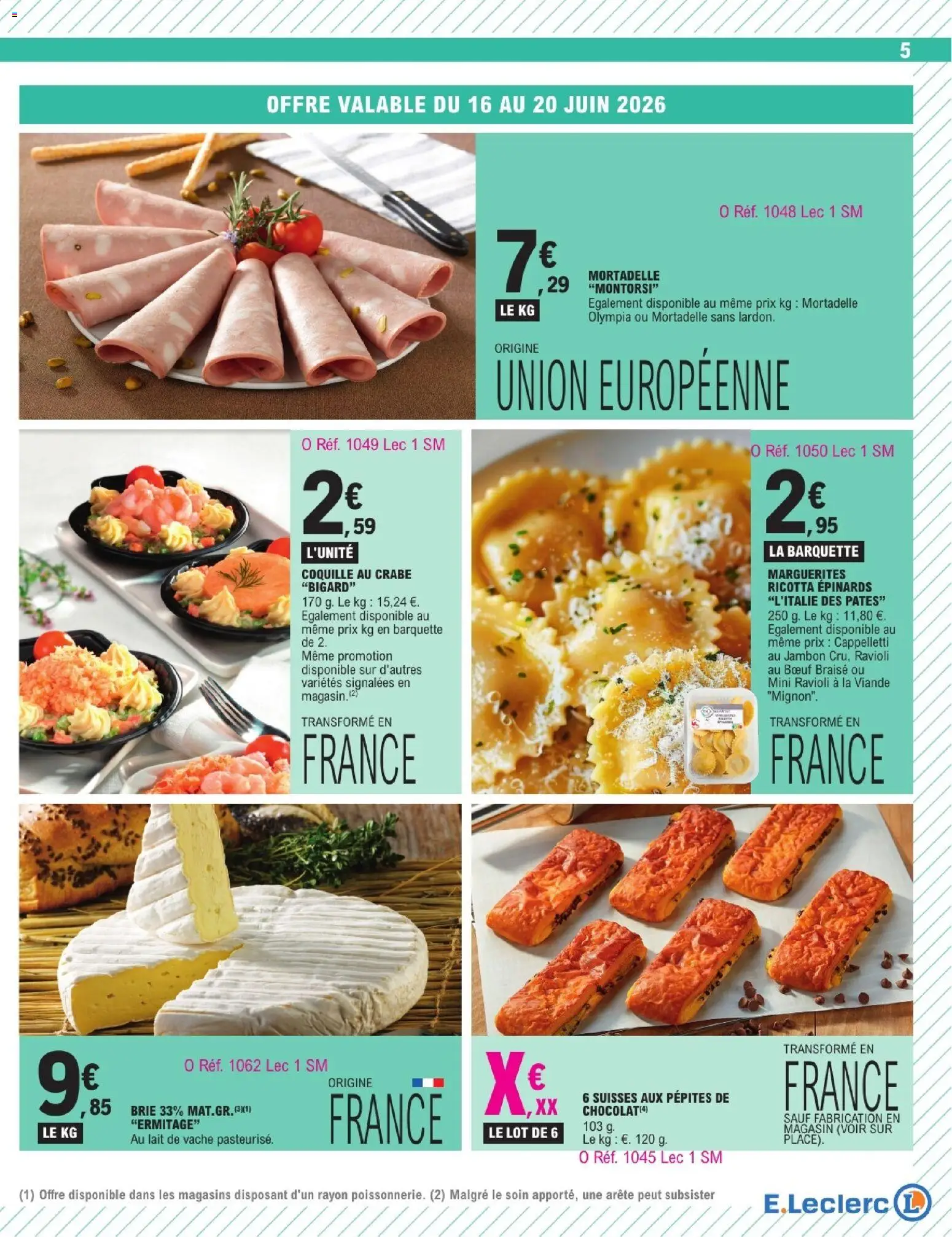 {H1} | Page: 23 | Produits: Chocolat, Viande, Ricotta, Pâtes