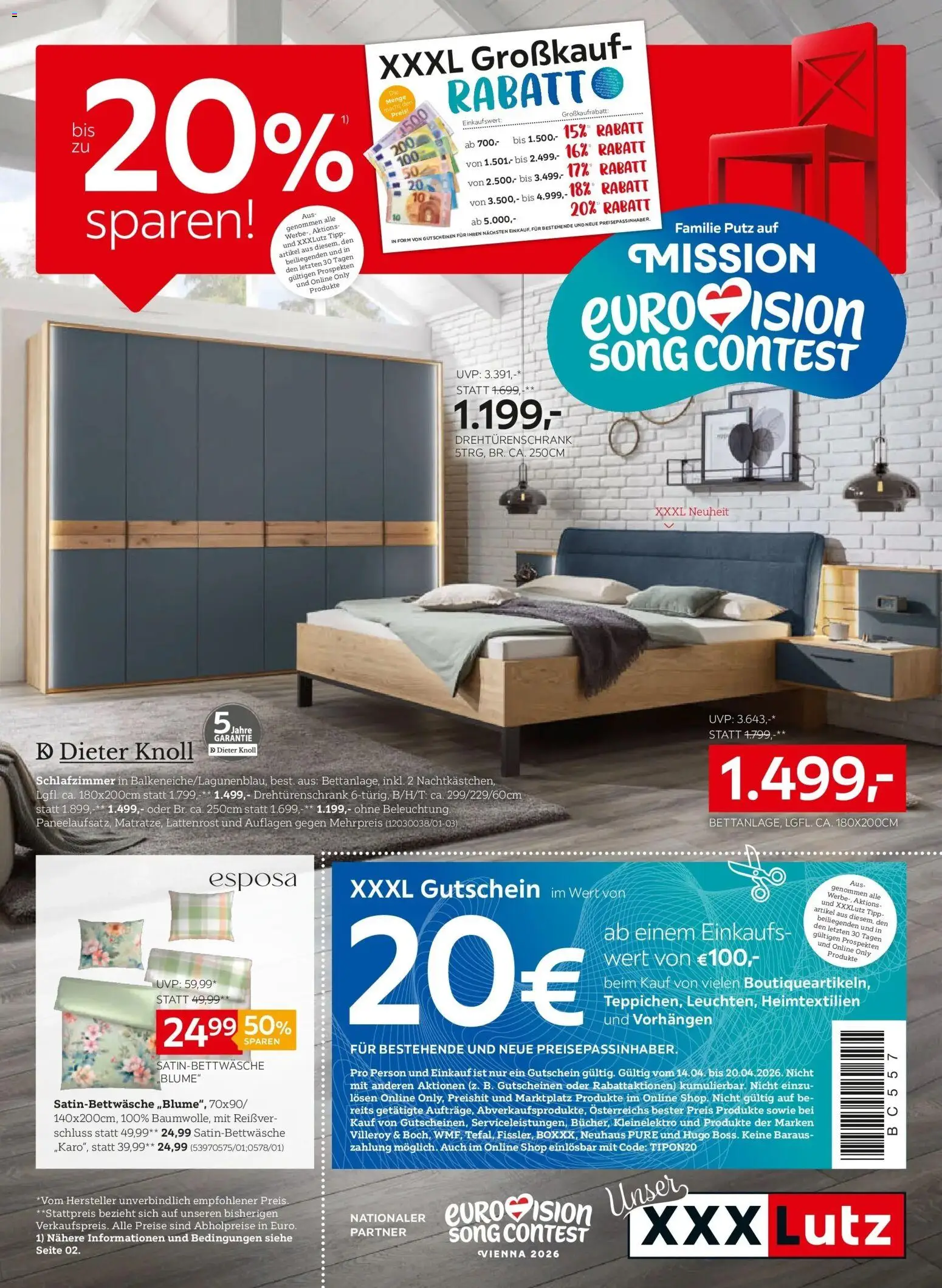 XXXLutz Aktuelle Angebote gültig ab 14.04.2026 | Seite: 1 | Produkte: Lattenrost