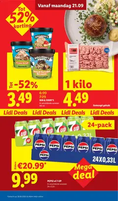 Lidl folder week 39 - Voorbeeld van een folder van Lidl, geldig van 21-09-2026 | Pagina: 3 | Producten: Gehakt, Pepsi, Gemengd gehakt, 7up