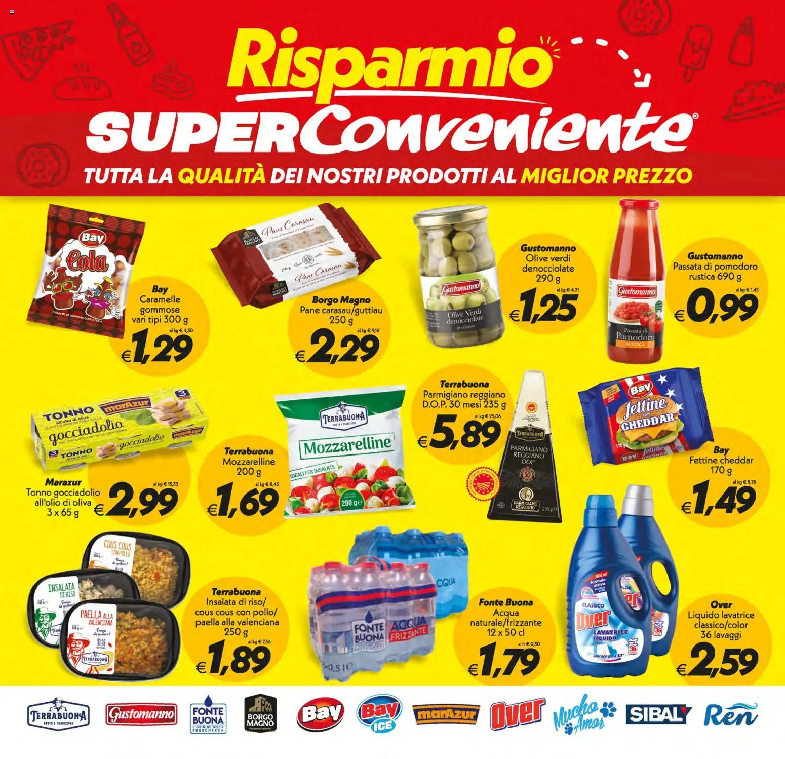 Volantino SuperConveniente del 30/06/2026 | Pagina: 22 | Prodotti: Pane, Pollo, Caramelle, Parmigiano