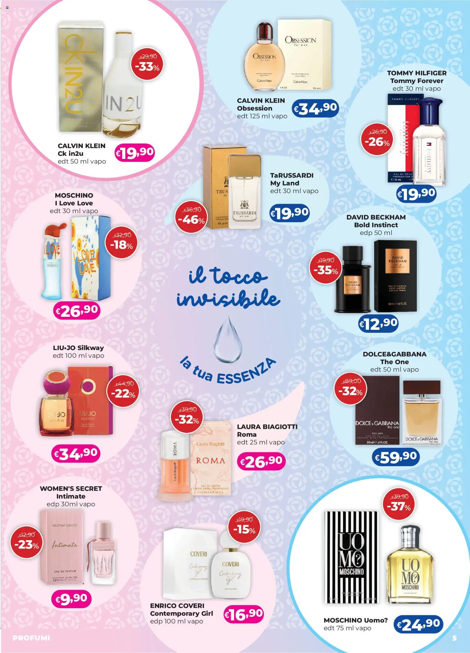 Volantino Acqua e Sapone del 02/11/2026 | Pagina: 5 | Prodotti: The, Profumi