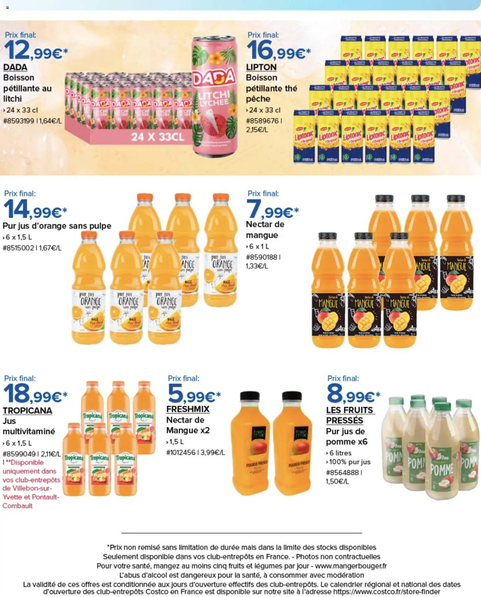{H1} | Page: 7 | Produits: Pêche, Mais, Colle, Jus