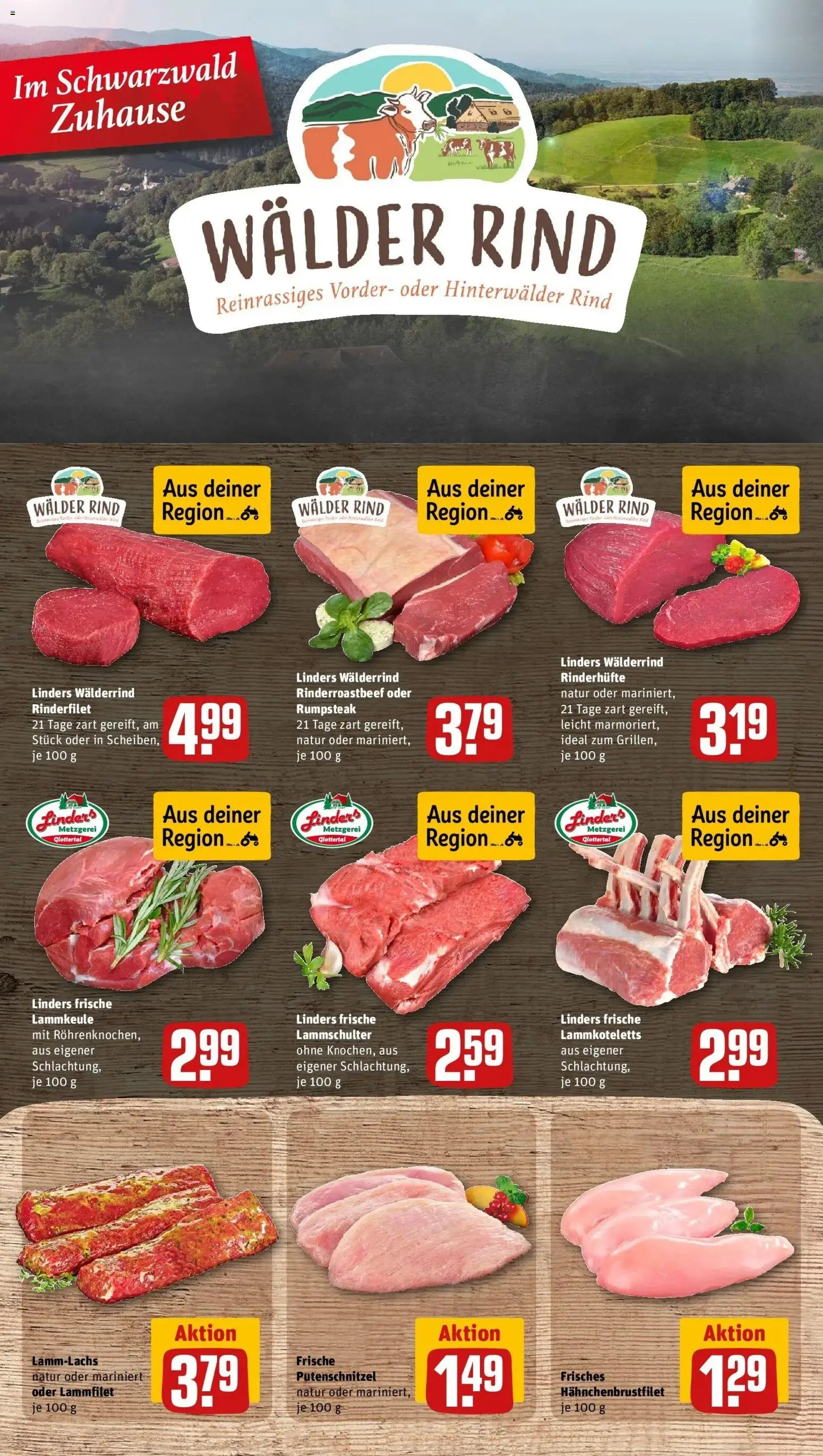 REWE Prospekt ab 12.10.2026 zum Blättern » Angebote | Seite: 6 | Produkte: Rumpsteak, Lammkeule, Rinderfilet, Putenschnitzel