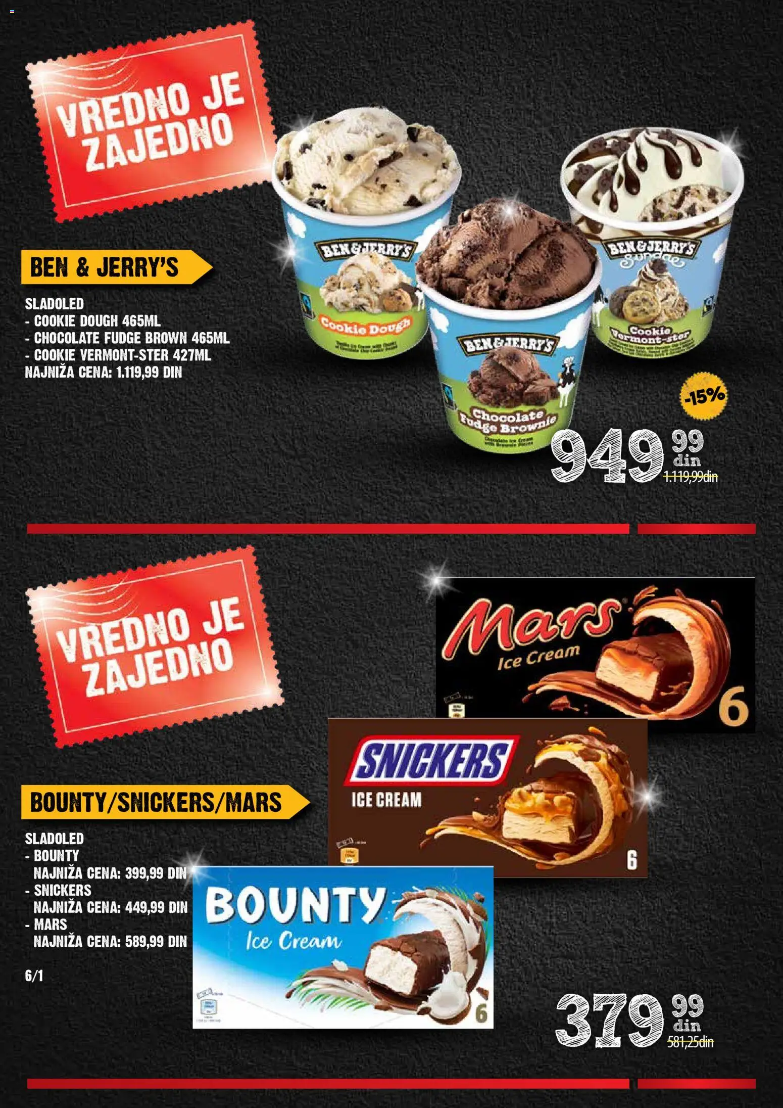 Idea katalog - važi od 09.07.2026 | Strana: 7 | Proizvode: Sladoled, Bounty, Brownie