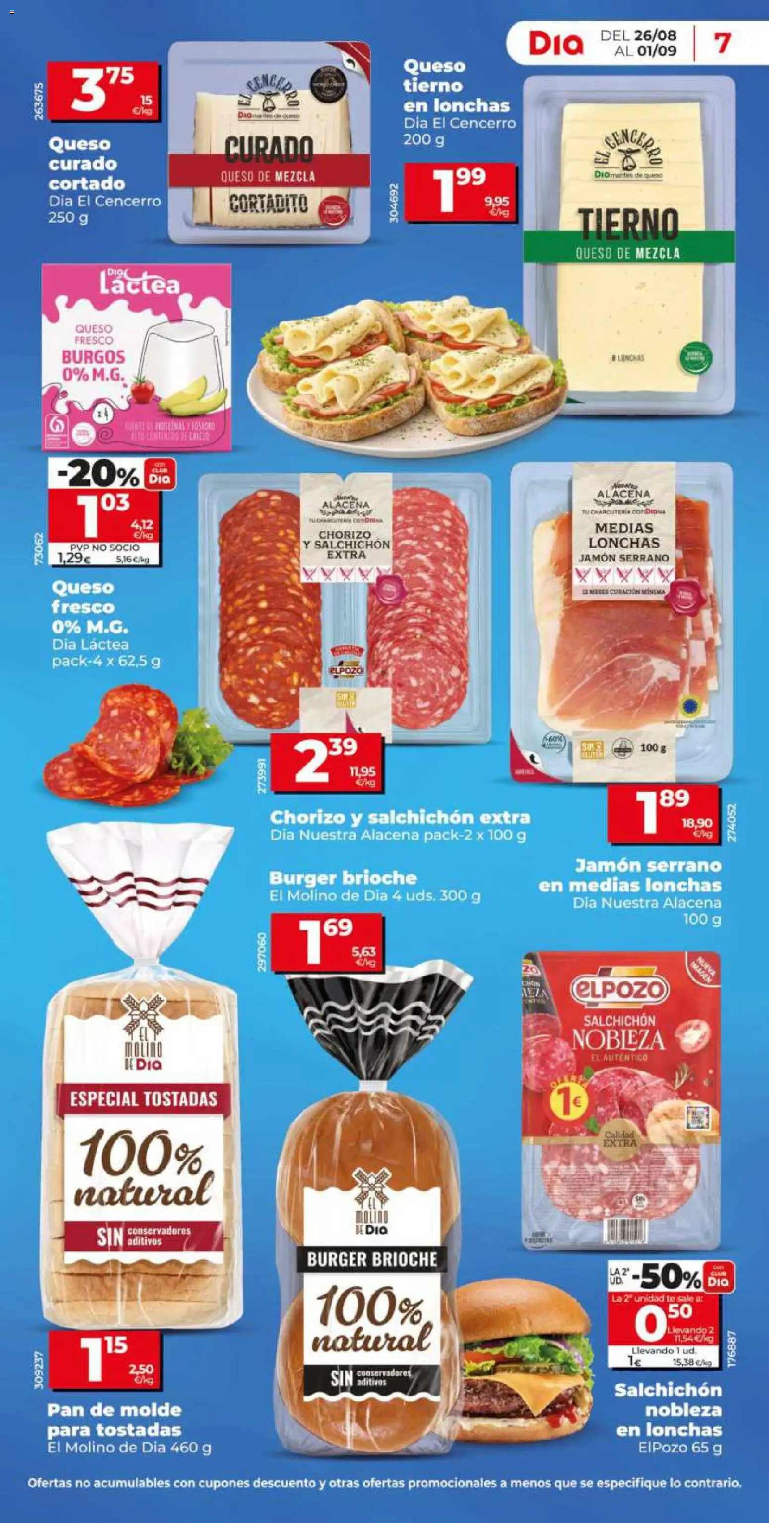 Dia - folleto │ válido desde el 26/08/2026 | Página: 7 | Productos: Medias, Pan, Queso fresco, Queso curado