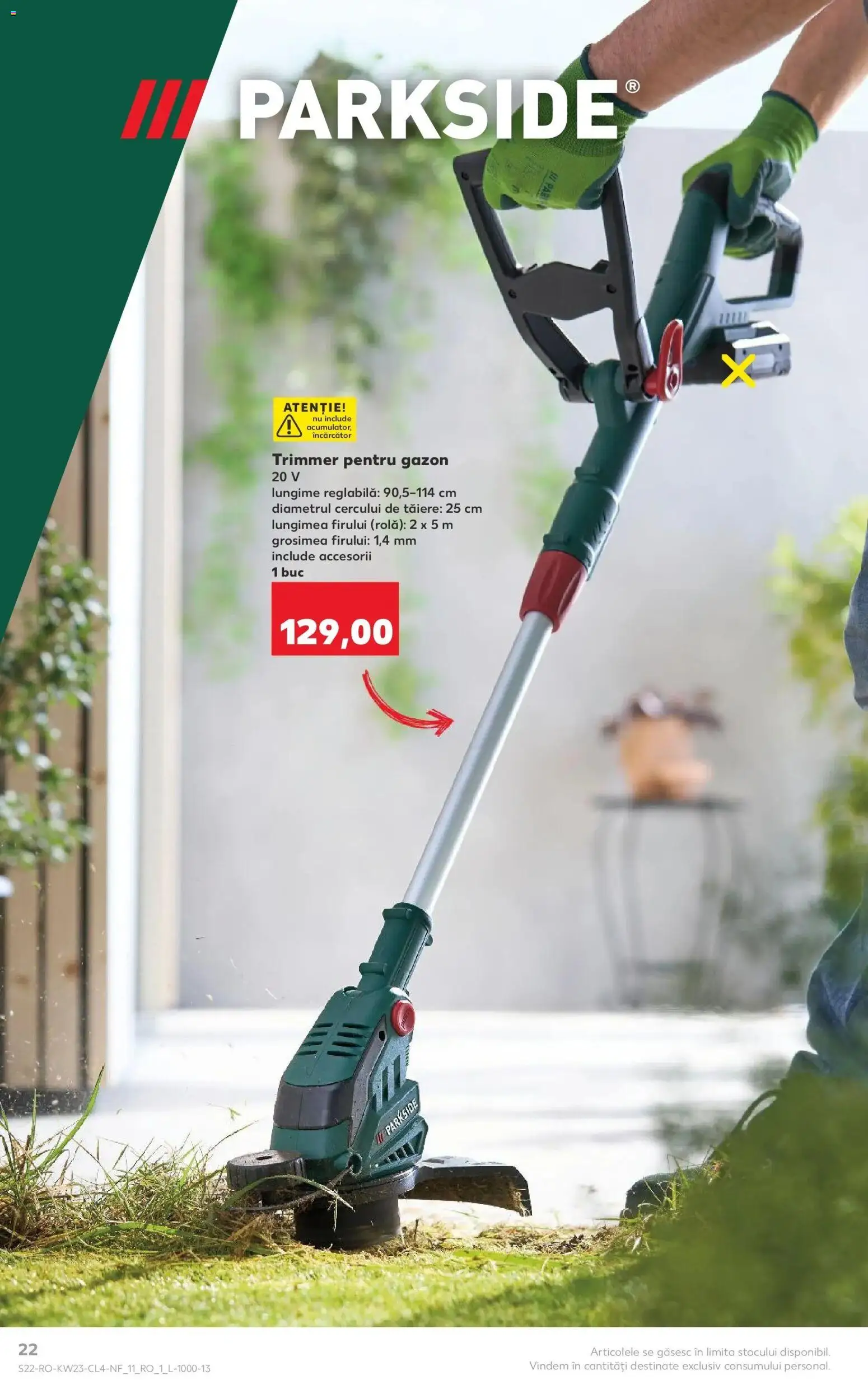 Noul catalog Kaufland – valabil de la 03.06.2026 | Pagină: 22 | Produse: Trimmer, Încărcător