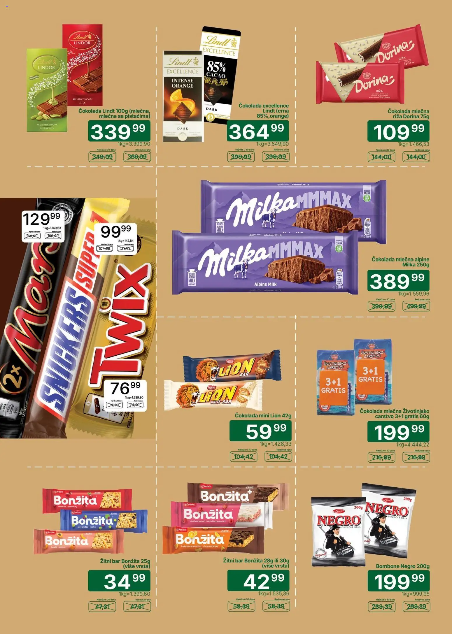 Univerexport katalog - važi od 03.08.2026 | Strana: 18 | Proizvode: Milka, Lindt, Jogurt, Čokolada