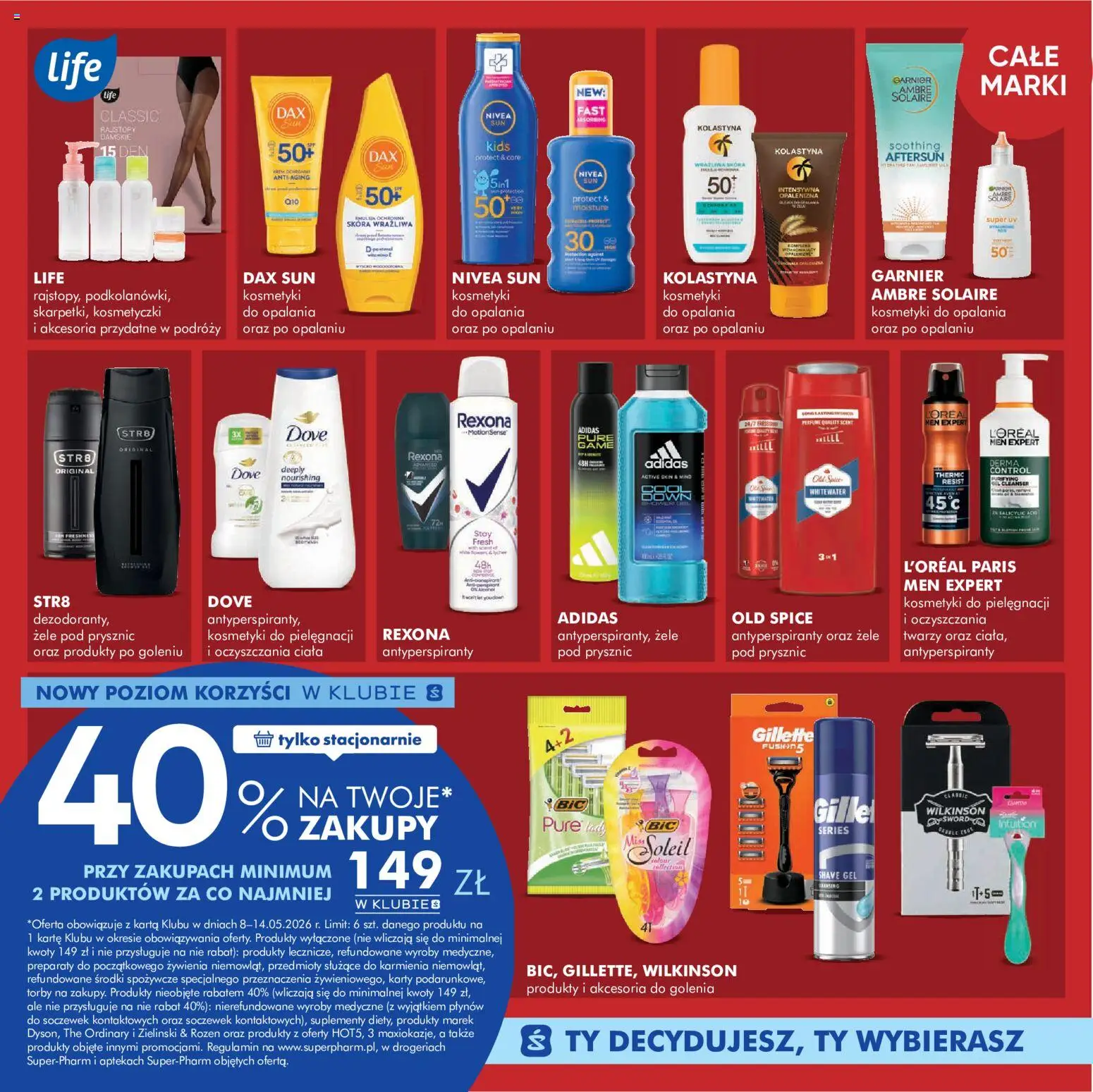 Super-pharm gazetka od 08.05.2026 | Strona: 9 | Produkty: Karta, Gillette, Kosmetyki, Prysznic