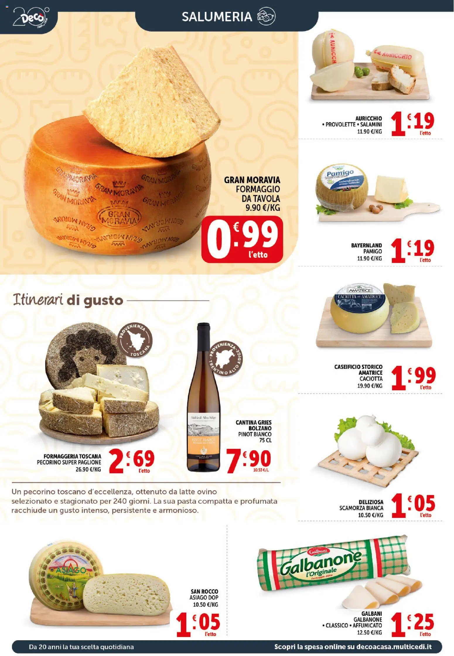 Volantino Decò del 20.05.2026 | Pagina: 2 | Prodotti: Formaggio, Pasta, Pecorino, Ovino