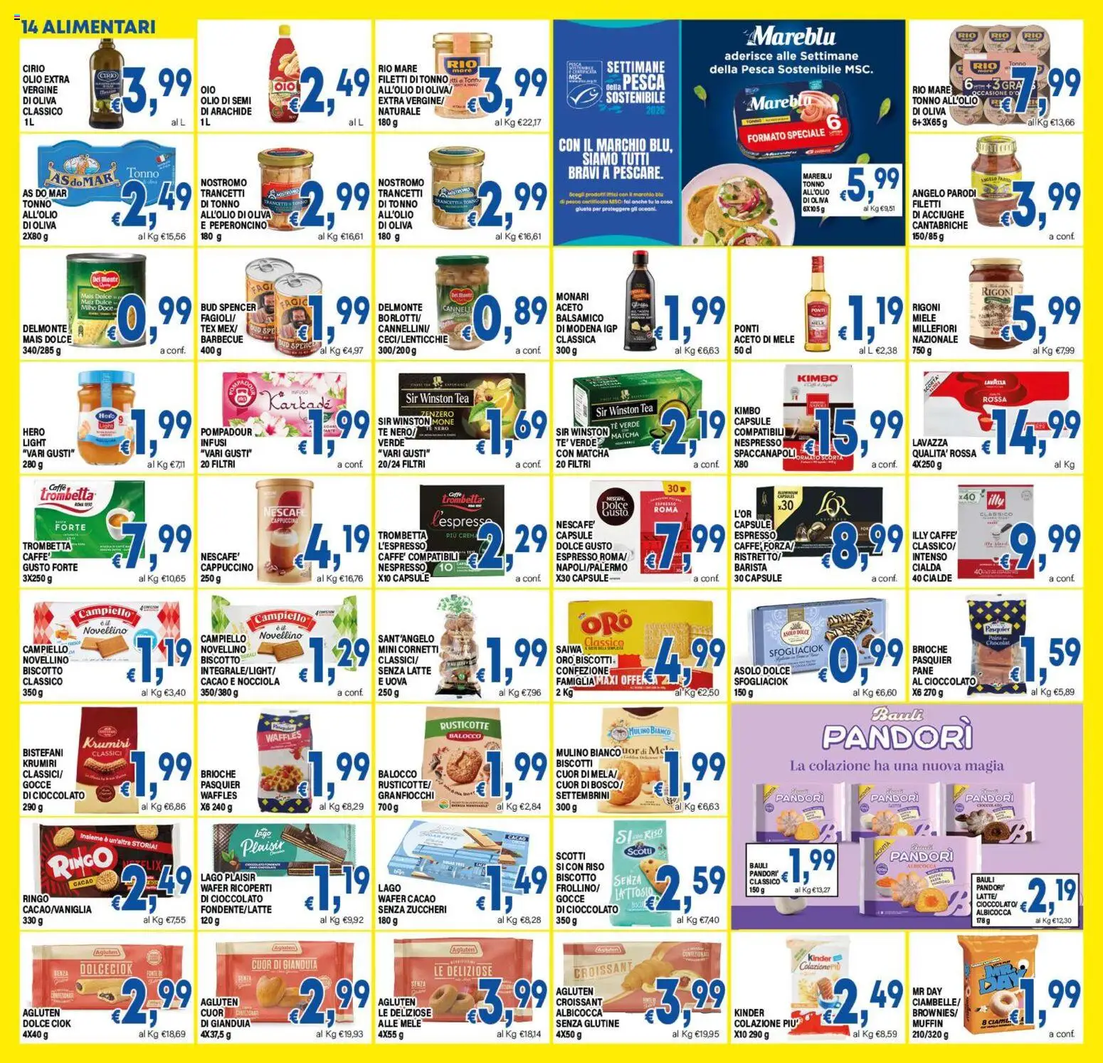 Volantino DEM del 23/10/2026 | Pagina: 14 | Prodotti: Senza glutine, Mele, Acciughe, Cacao