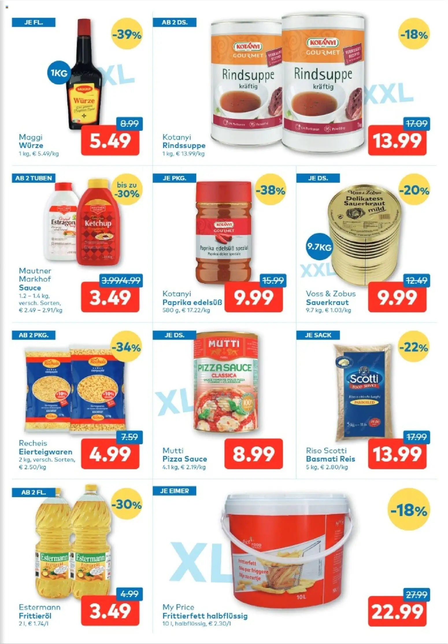 T&G Tirol gültig ab 21.05.2026 | Seite: 5 | Produkte: Ketchup, Huile à frire, Pizza, Reis
