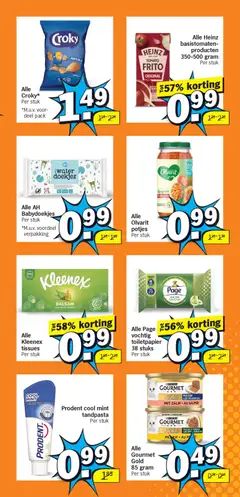 Prodent cool mint tandpasta, Per stuk - Voorbeeld van een folder van Albert Heijn, geldig van 11.05.2026 | Pagina: 6 | Producten: Ostyalap, Kész piskótalap, Tissues, Toiletpapier