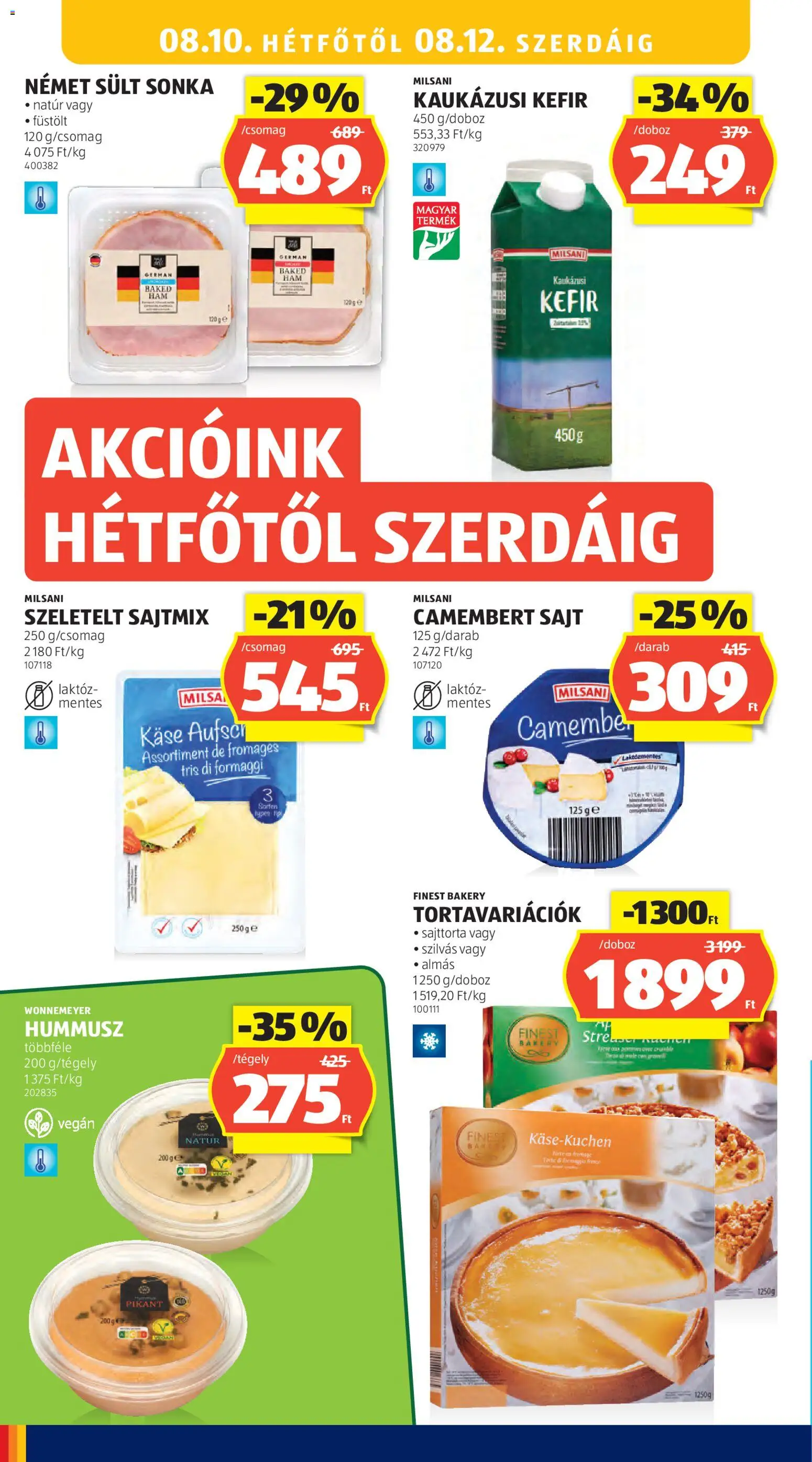 Aldi akciós ujság - amely érvényes a következő dátumtól: 2026.08.06. | Oldal: 28 | Termékek: Sonka, Doboz, Gin, Camembert