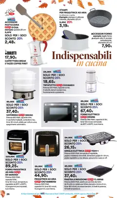 Anteprima del volantino Ipercoop volantino Casa d'Autunno valido a partire dal 08/10/2026 | Pagina: 26 | Prodotti: Tritatutto, Pentole, Spatola, Silicone