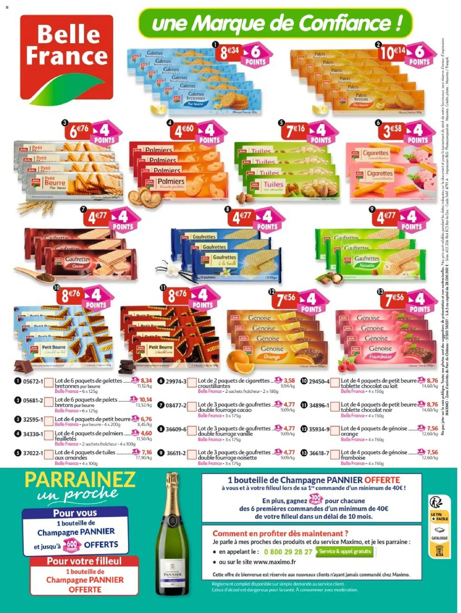 {H1} | Page: 104 | Produits: Orange, Champagne, Lait, Amandes