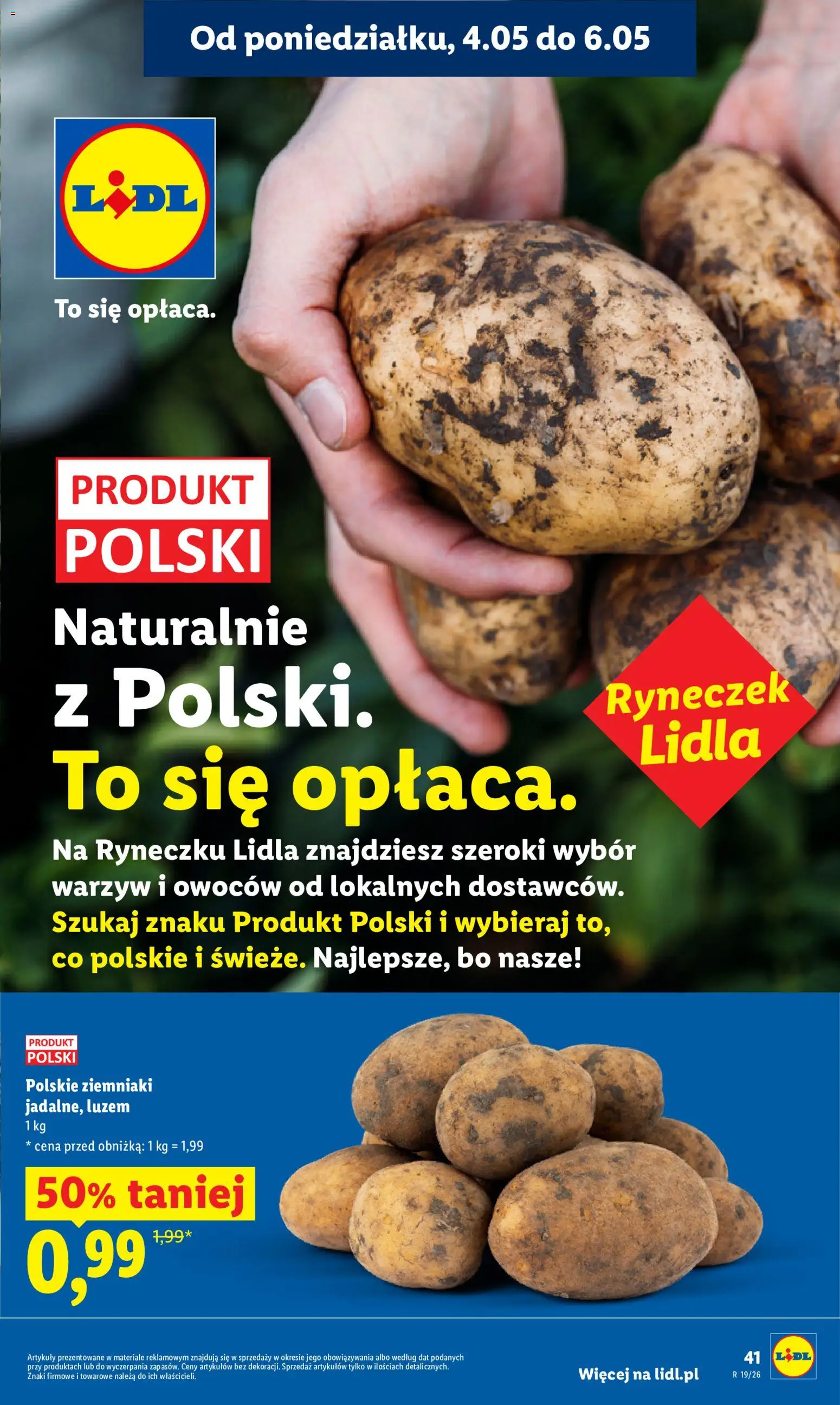 Lidl gazetka od 04.05.2026 | Strona: 41 | Produkty: Ziemniaki