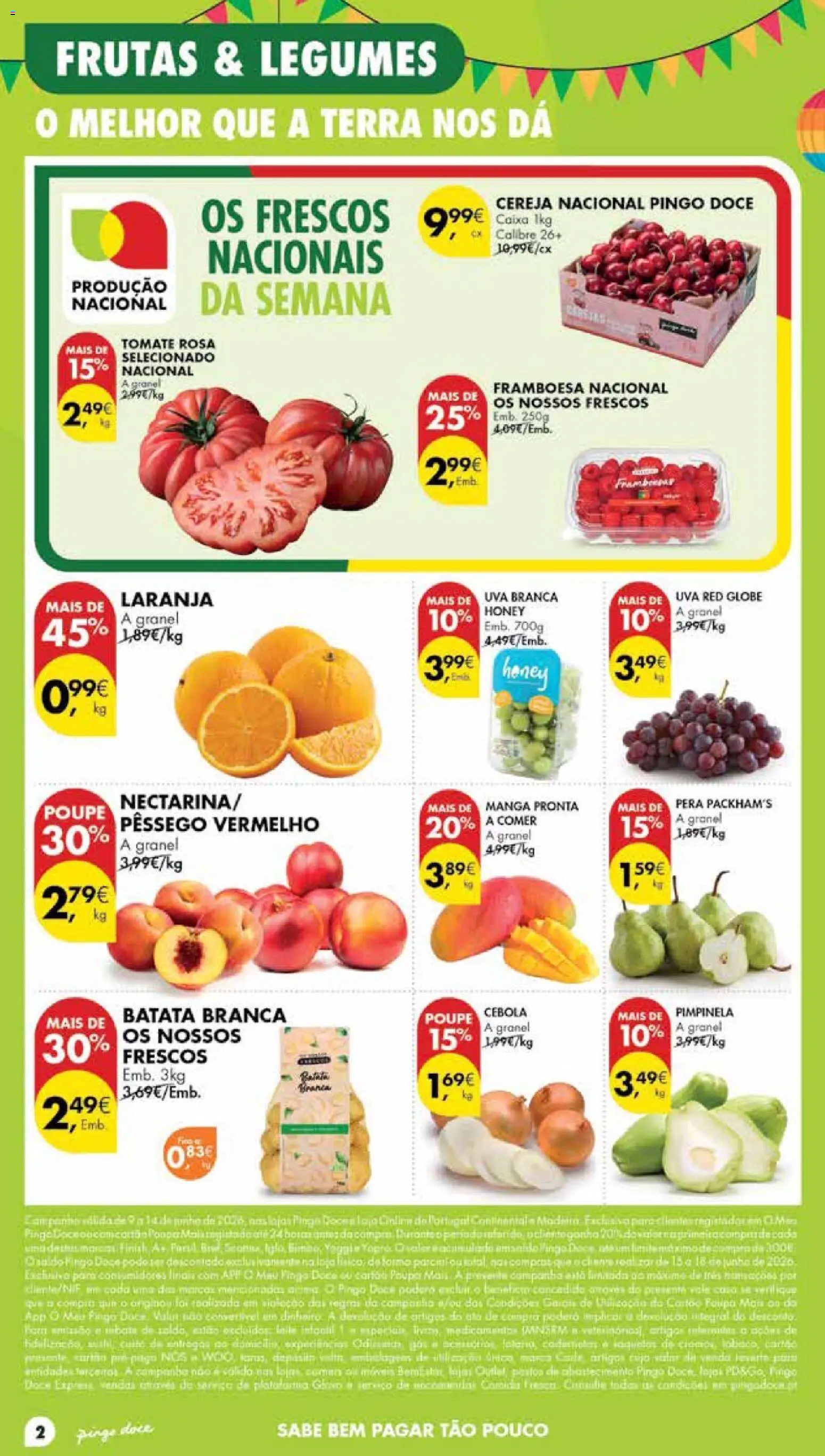 Pingo Doce Poupe Esta Semana Madeira │ válido de 09.06.2026 | Página: 2 | Produtos: Batata, Cebola, Cereja, Caixa