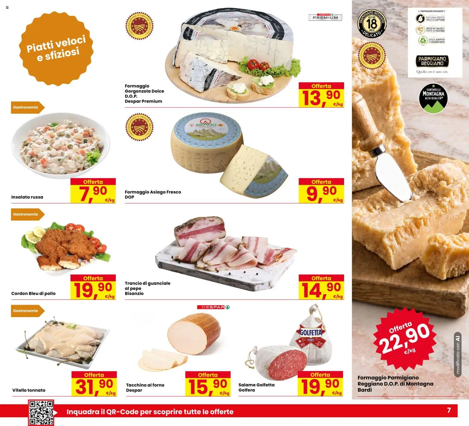 Volantino Eurospar del 29/10/2026 | Pagina: 7 | Prodotti: Piatti, Insalata, Pepe, Formaggio asiago