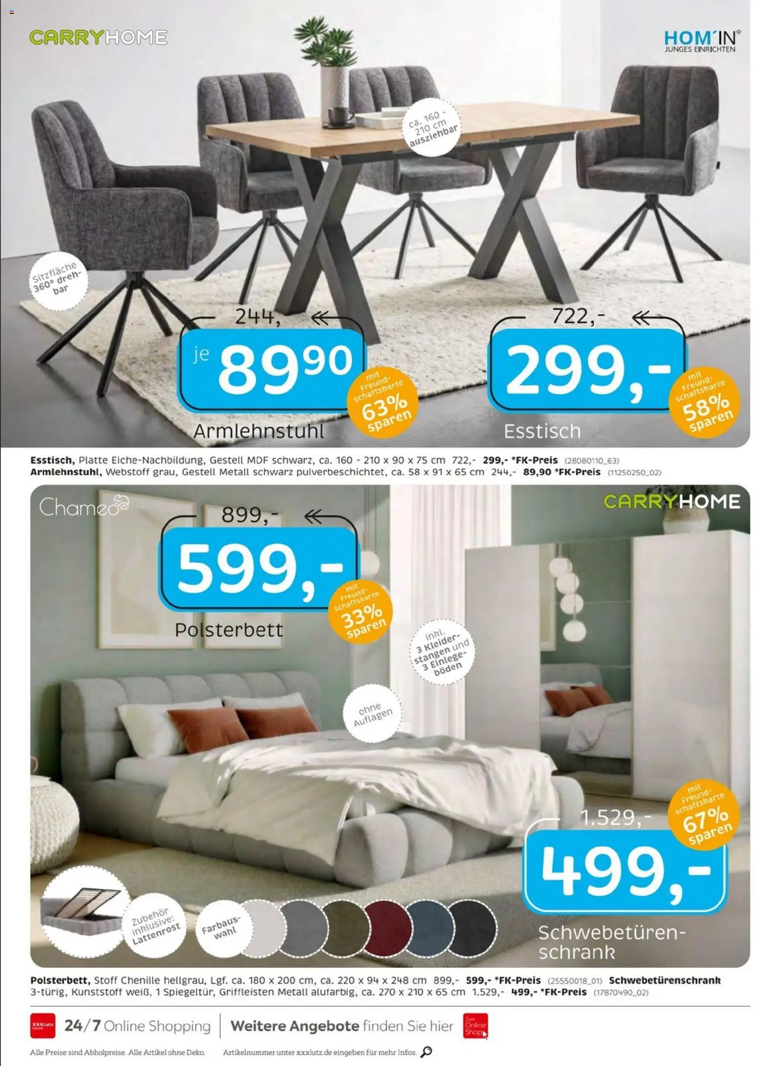 XXXLutz Prospekt – gültig ab 05.09.2026 | Seite: 22 | Produkte: Esstisch, Lattenrost, Polsterbett, Schrank