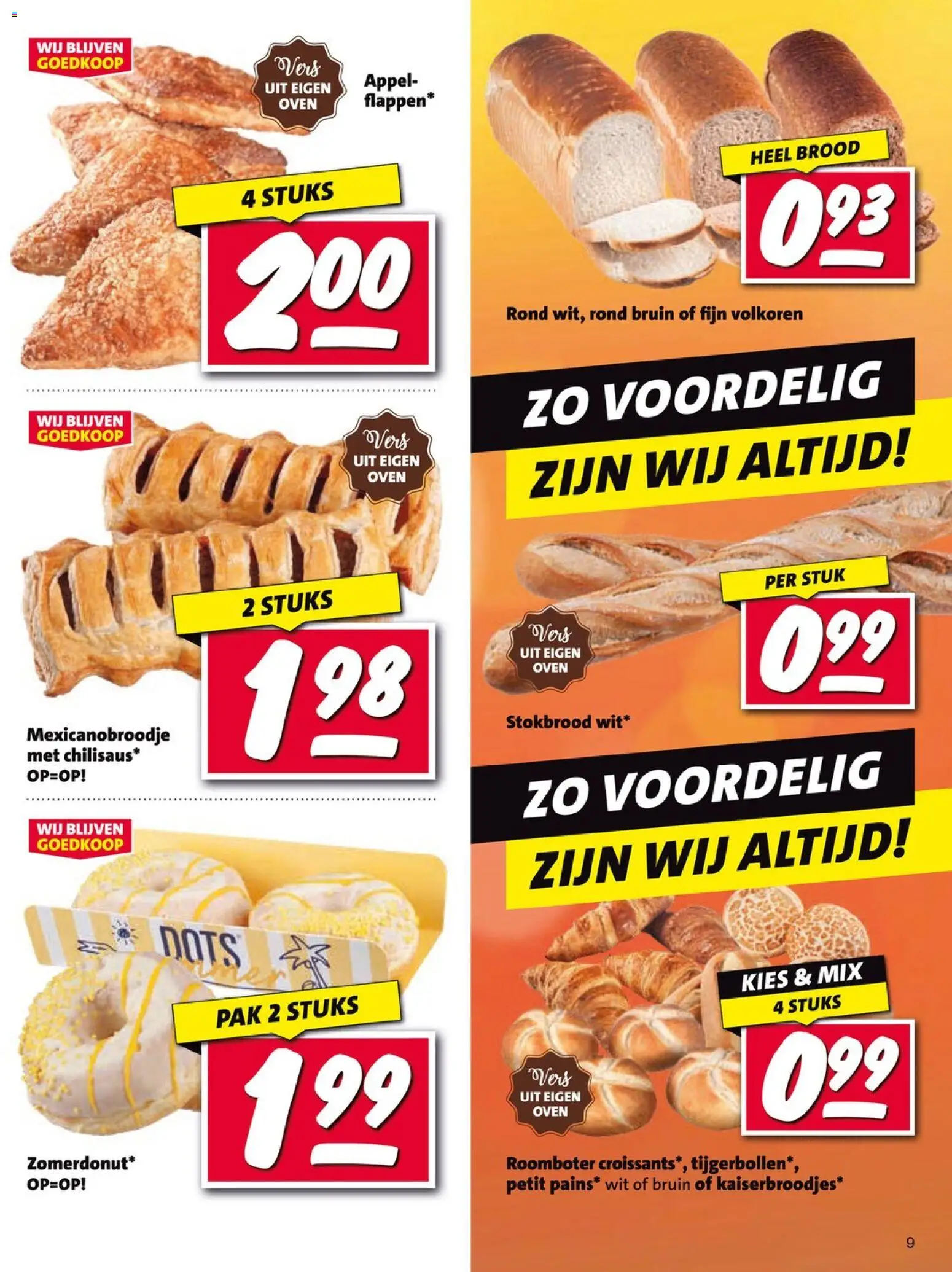 {H1} | Pagina: 9 | Producten: Brood, Roomboter, Stokbrood, Oven