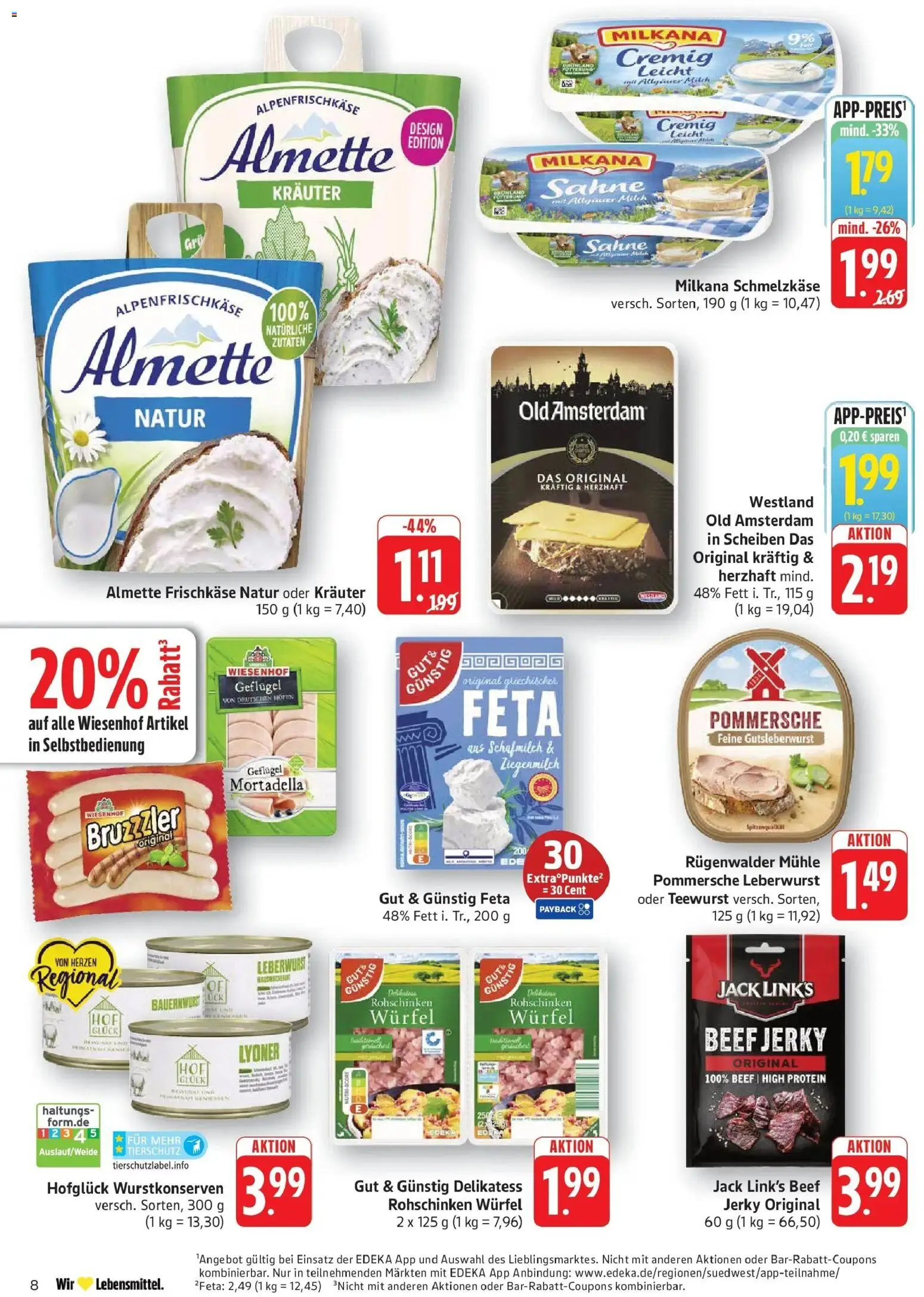 Edeka Prospekt Göppingen (ab 12.10.2026) » Angebote Online | Seite: 8 | Produkte: Almette, Mühle, Milkana, Frischkase