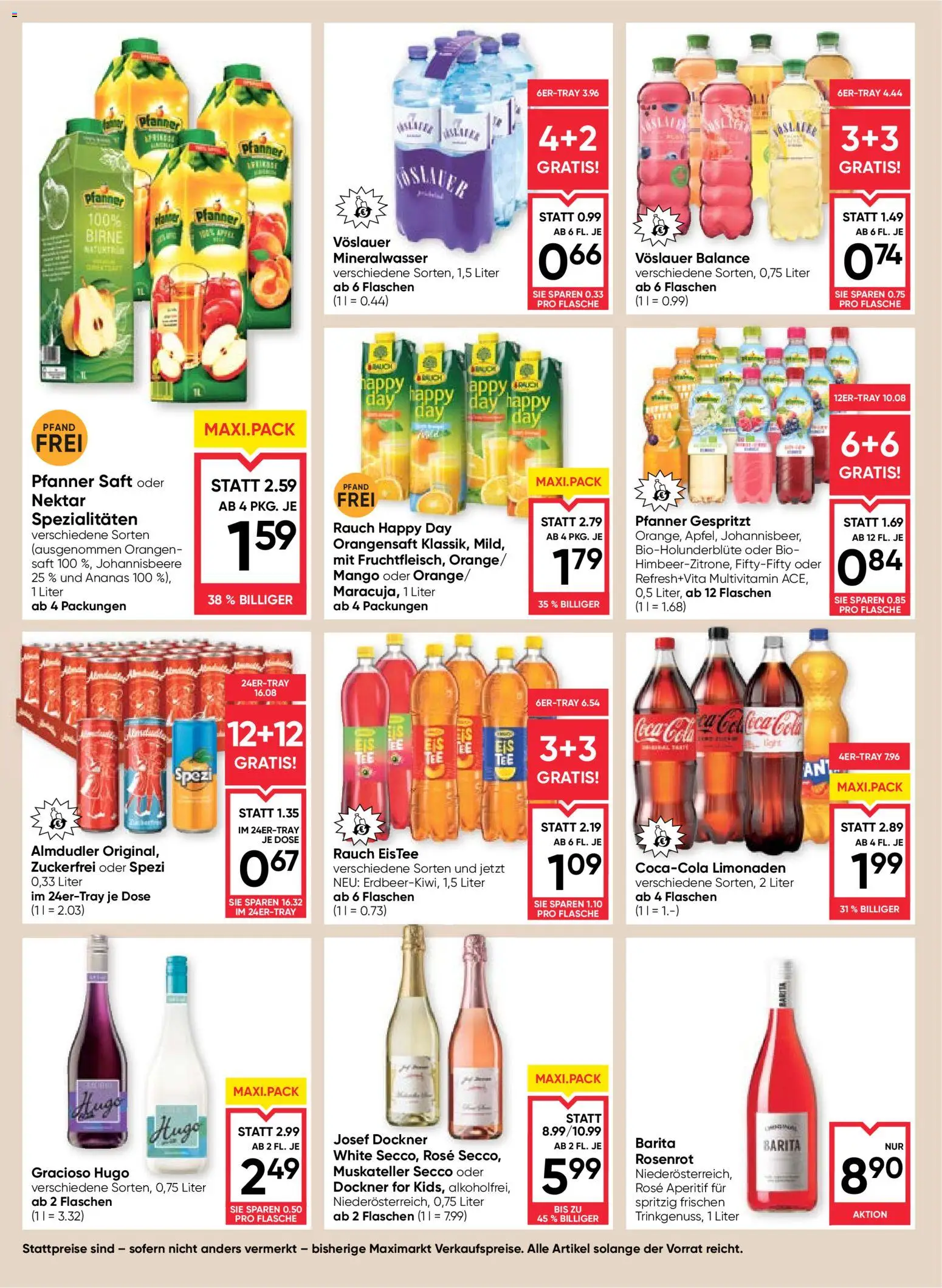 Maximarkt Flugblatt gültig ab 06.08.2026 | Seite: 12 | Produkte: Mango, Birne, Saft, Papier blanc