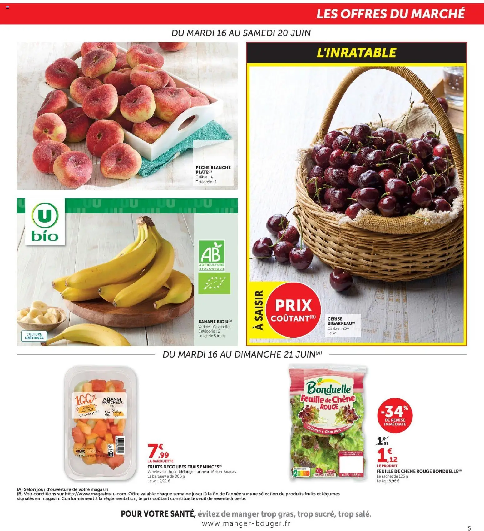 {H1} | Page: 5 | Produits: Pêche, Banane, Ananas