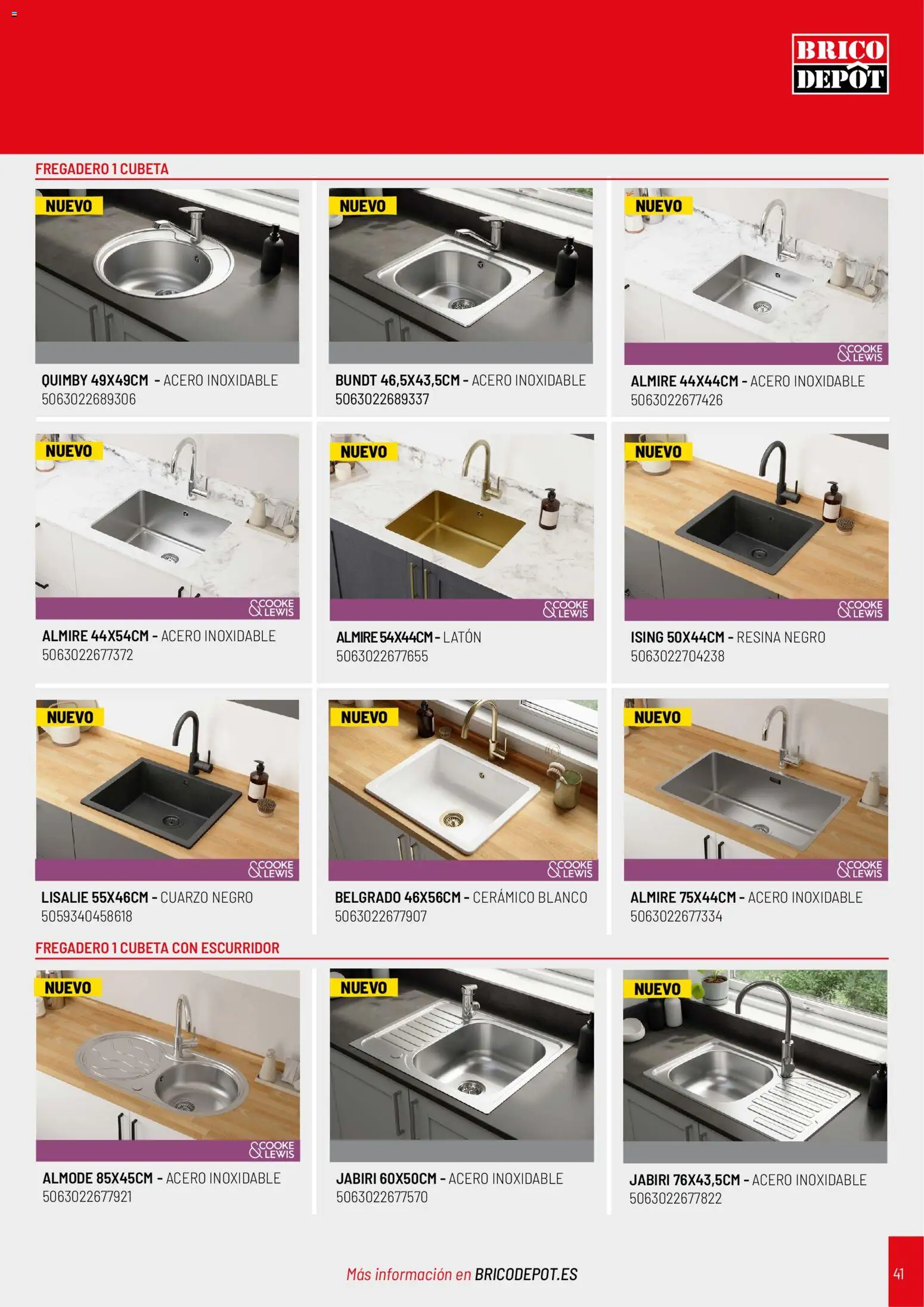 Brico Depôt Cocinas │ válido desde el 11.03.2026 | Página: 41 | Productos: Fregadero