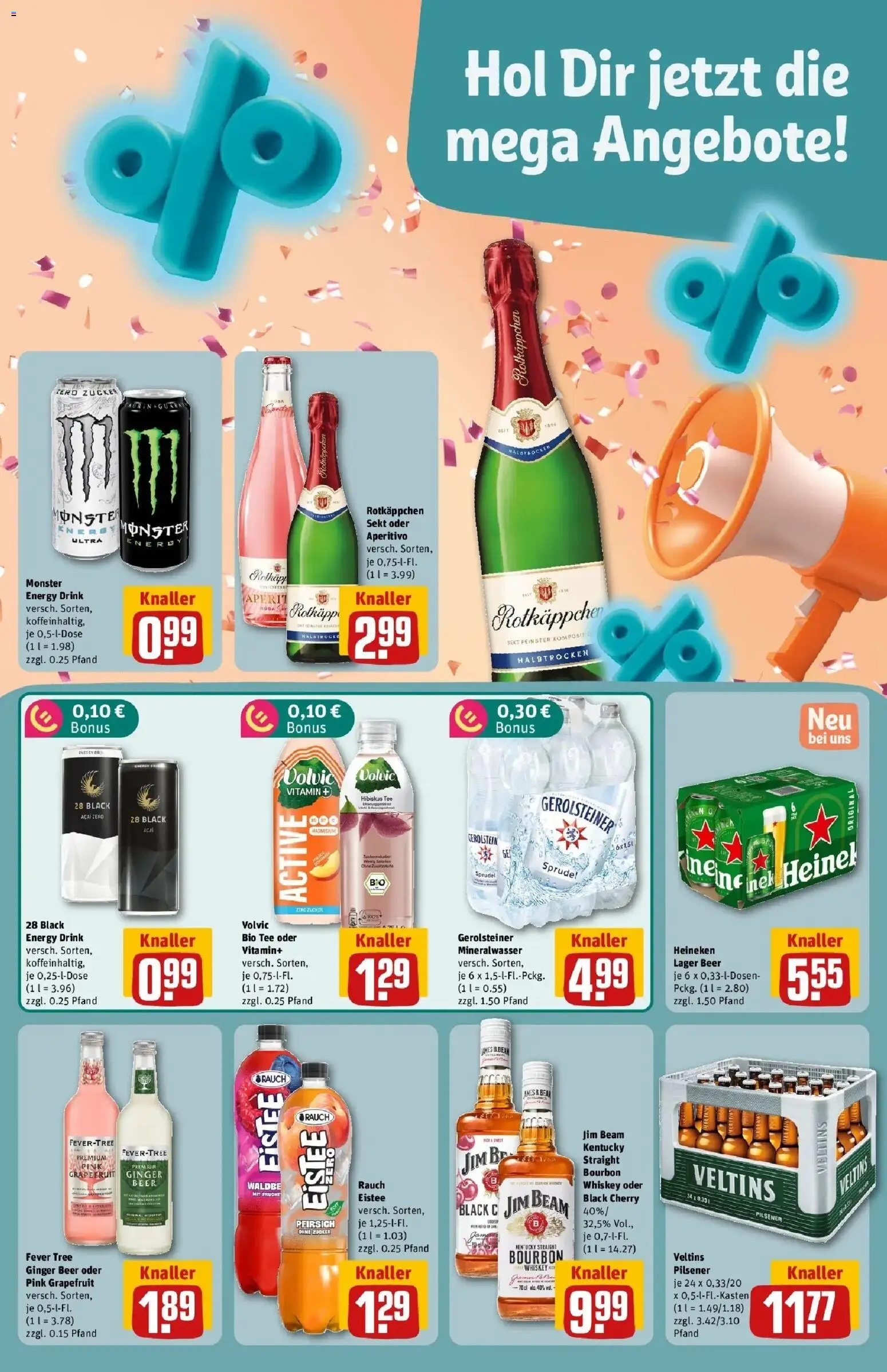 REWE Prospekt ab 28.09.2026 zum Blättern » Angebote | Seite: 9 | Produkte: Sekt, Monster, Pfirsich, Gerolsteiner