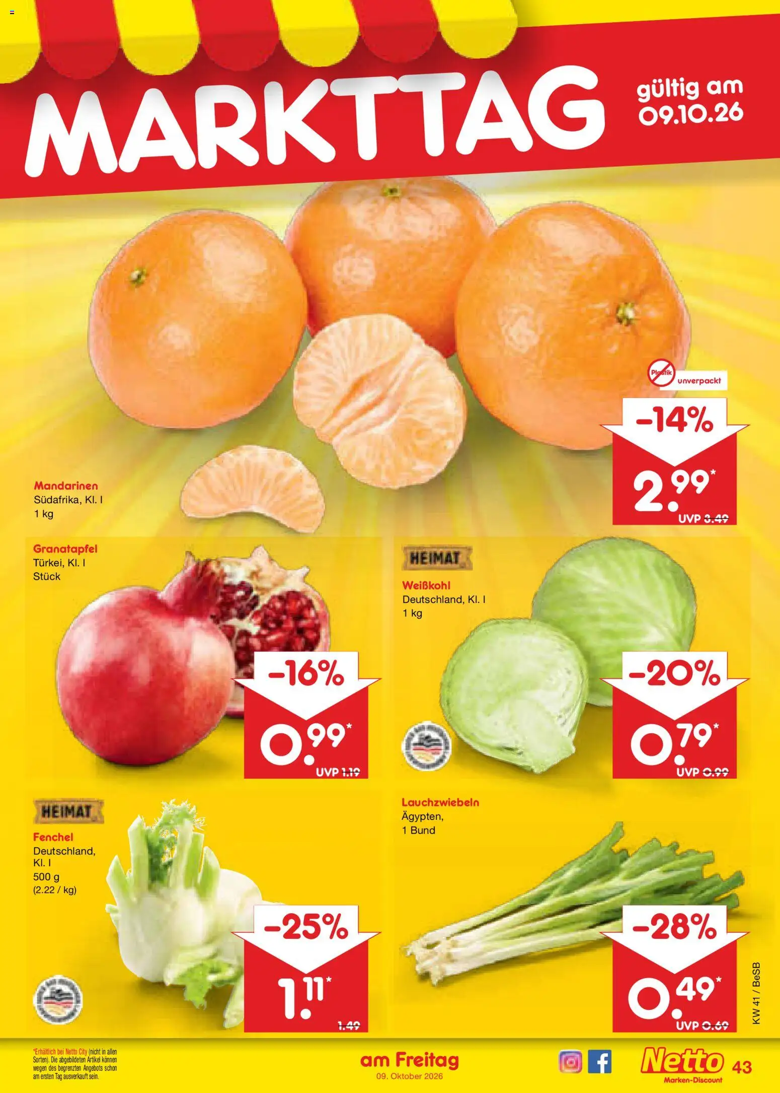 Netto Marken-Discount Prospekt – gültig ab 05.10.2026 | Seite: 55 | Produkte: Granatapfel, Mandarinen