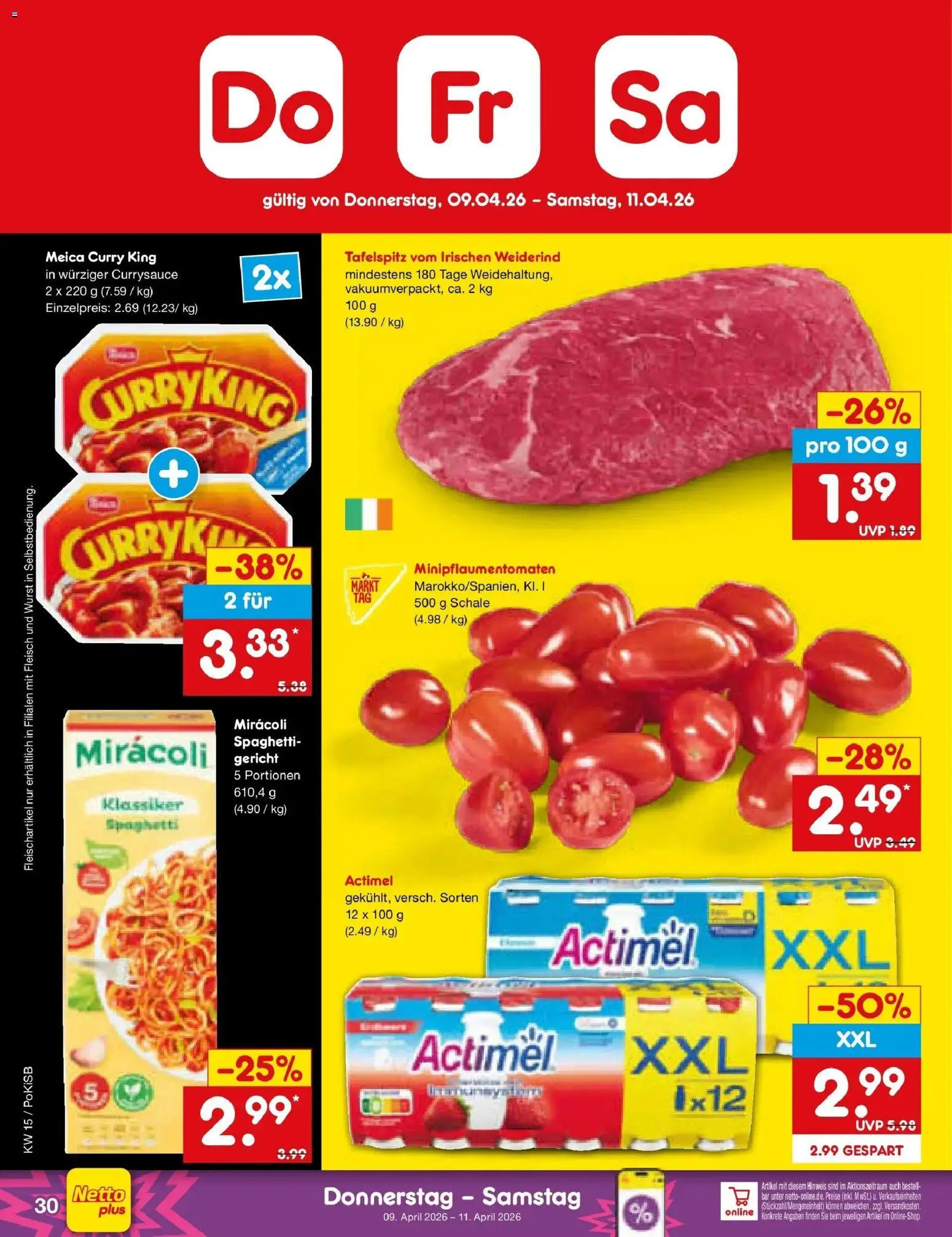 Netto Marken-Discount Prospekt Bad Friedrichshall	 – gültig ab 07.04.2026 | Seite: 46 | Produkte: Tafelspitz, Actimel, Wurst, Fleisch