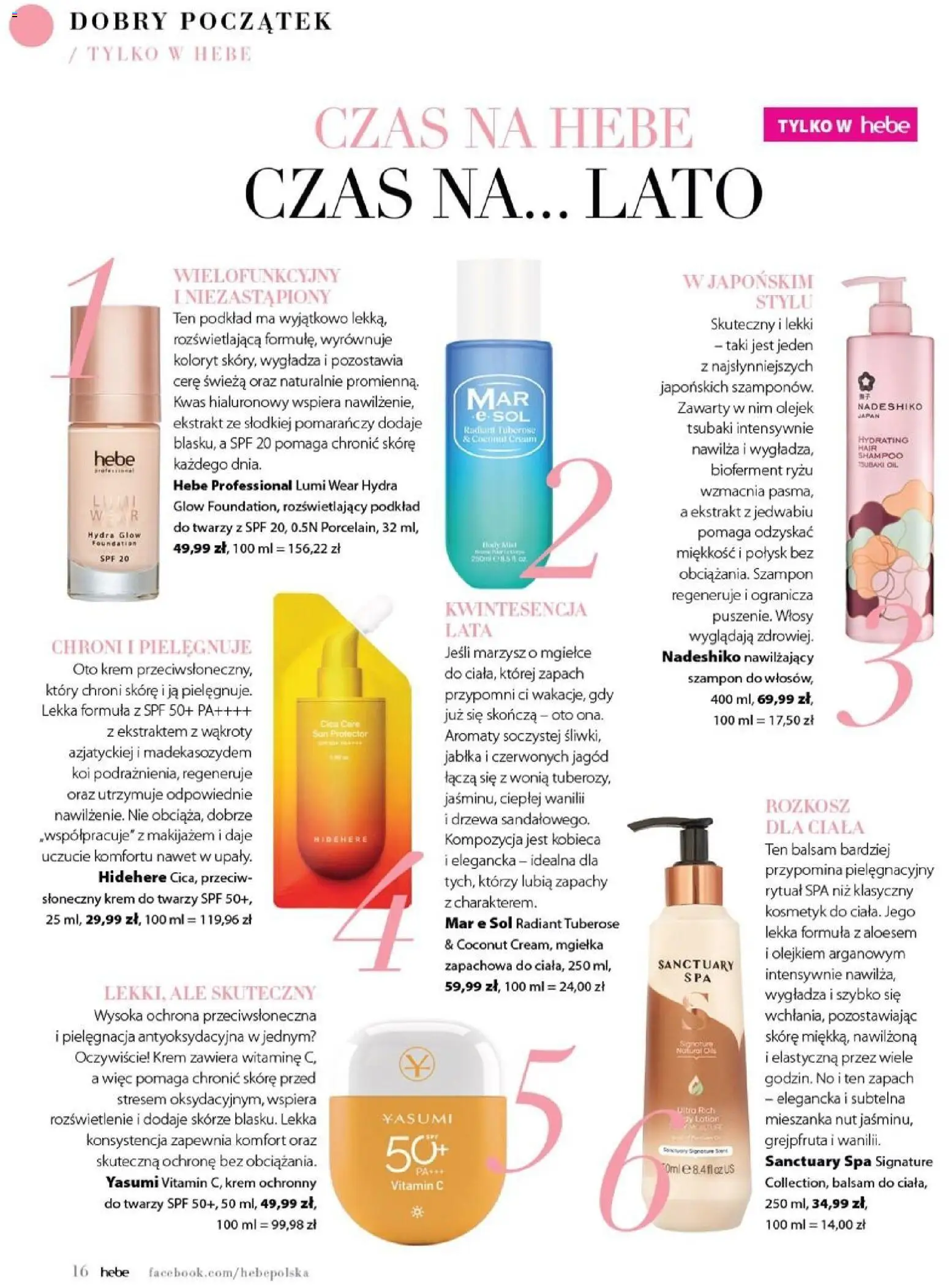 Hebe gazetka - Magazyn od 01.07.2026 | Strona: 16 | Produkty: Zapach, Szampon, Lotion, Krem do twarzy