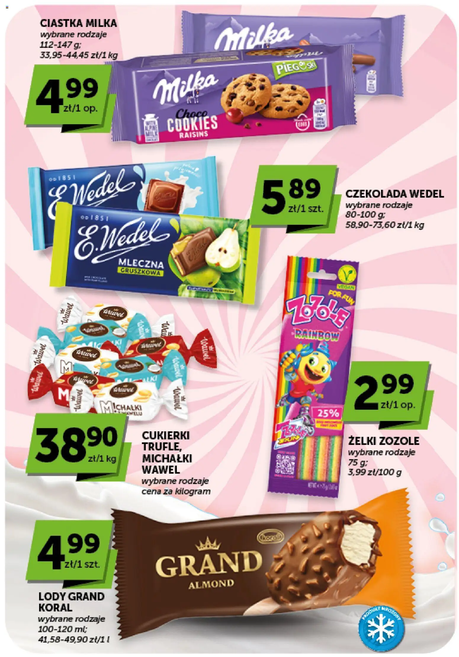 Groszek gazetka - Minimarket od 20.08.2026 | Strona: 15 | Produkty: Milka, Czekolada, Cukierki, Lody