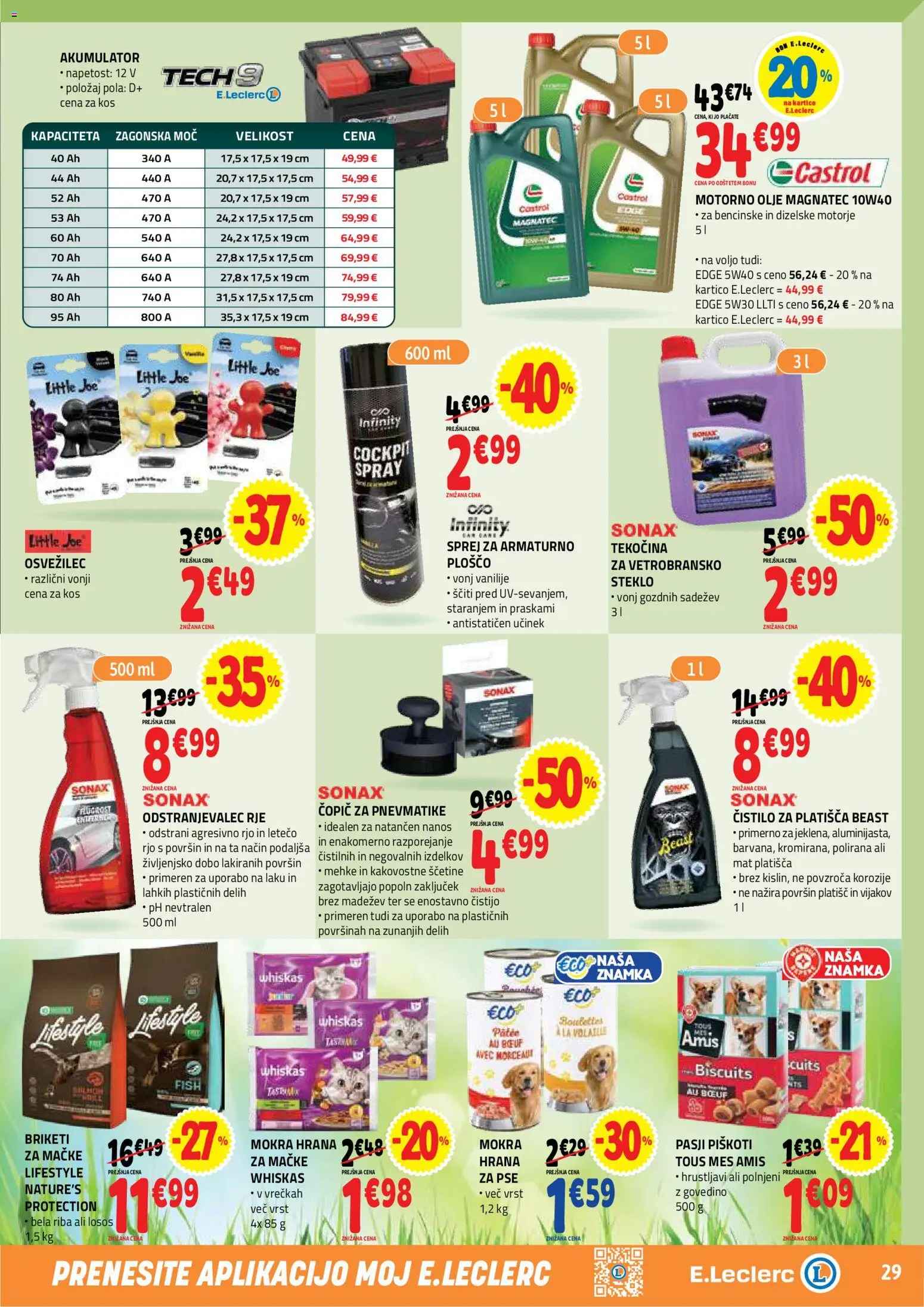 Novi E.leclerc katalog ponudbe – veljaven od 22.07.2026 | Stran: 29 | Izdelki: Kos, Copic, Olje, Piskoti