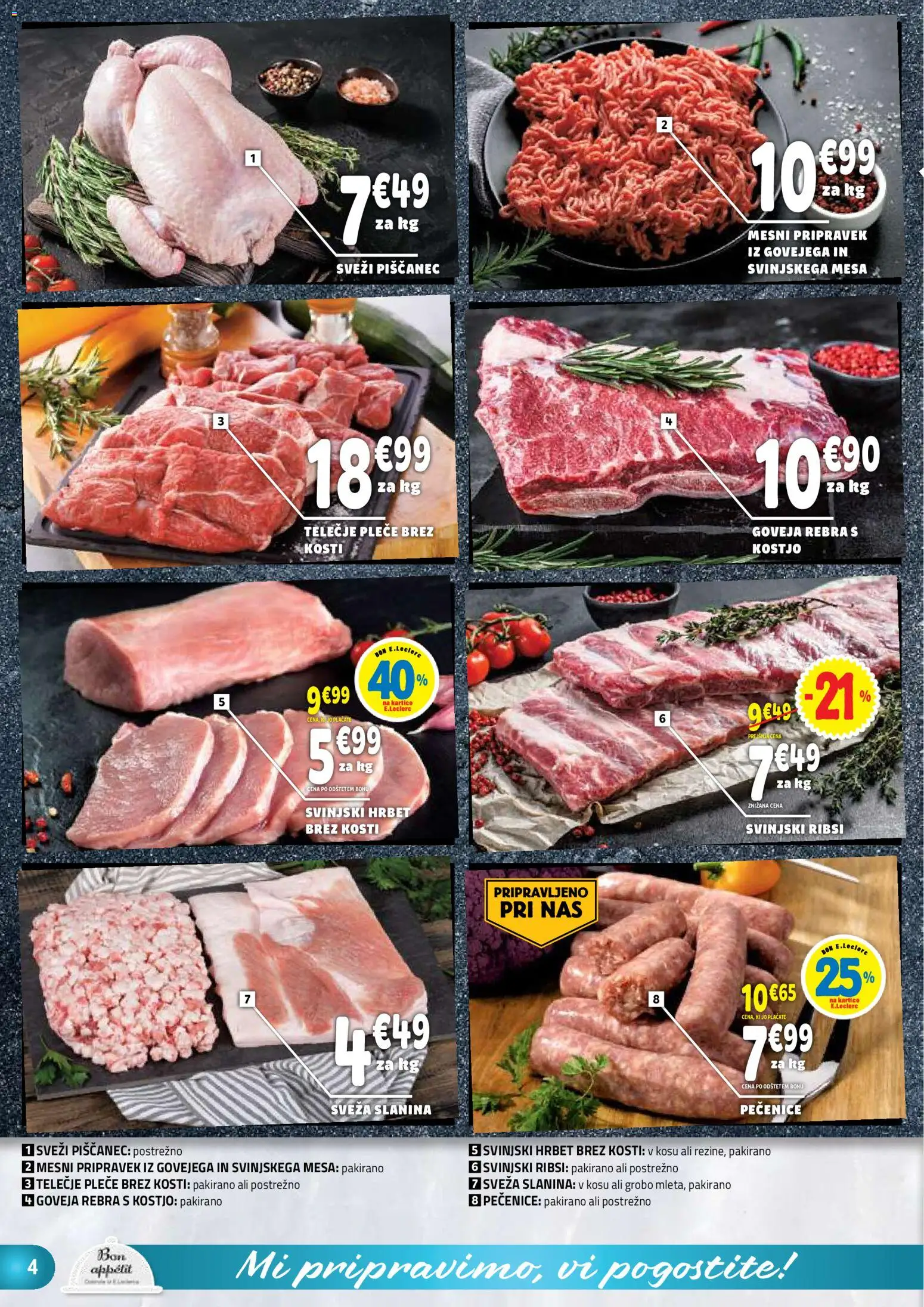 Novi E.leclerc katalog ponudbe – veljaven od 07.10.2026 | Stran: 4 | Izdelki: Slanina
