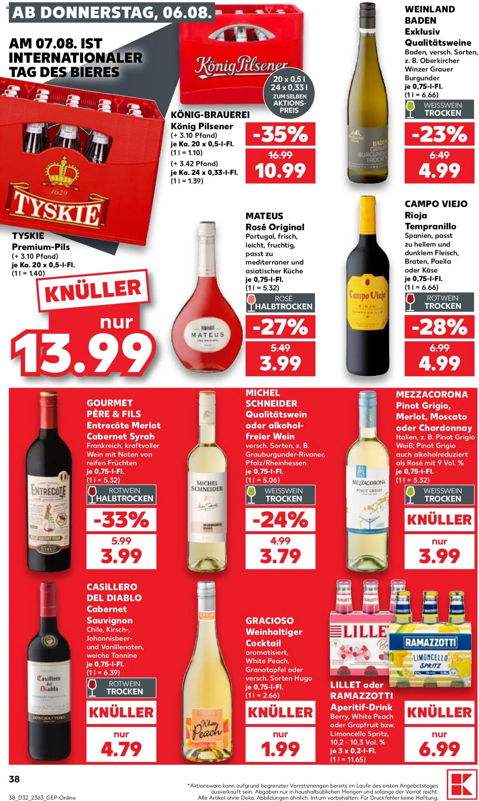 Kaufland Prospekt Bremen – gültig ab 06.08.2026 | Seite: 38 | Produkte: Granatapfel, Rotwein halbtrocken, Küche, Entrecote