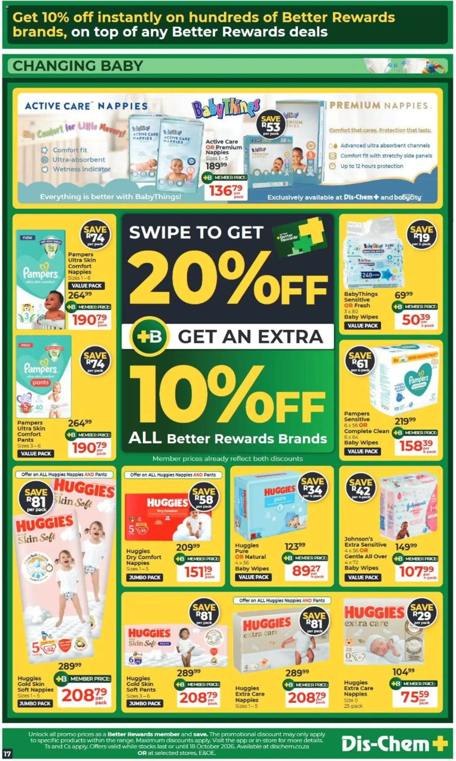 New Dis-Chem catalogue – valid from 15/09/2026 | Page: 17 | Products: Pants, Nappies