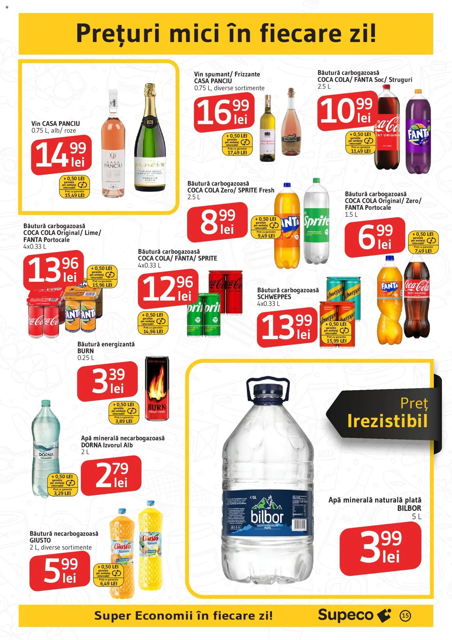 Noul catalog Supeco – valabil de la 23.07.2026 | Pagină: 15 | Produse: Struguri, Băutură energizantă, Portocale, Apă
