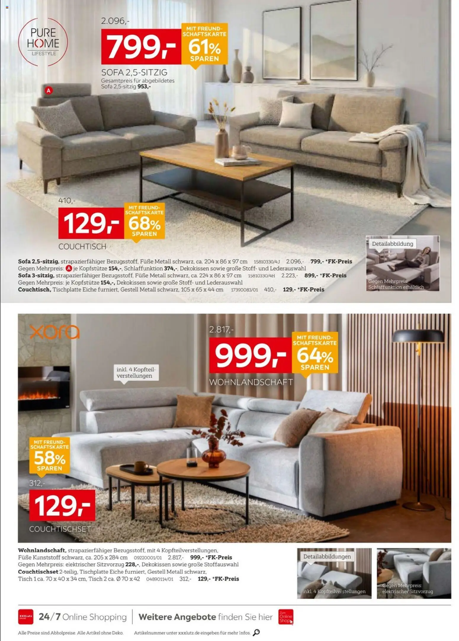 XXXLutz Red Shopping Week – gültig ab 03.10.2026 | Seite: 3 | Produkte: Wohnlandschaft, Sofa, Couchtisch, Tisch
