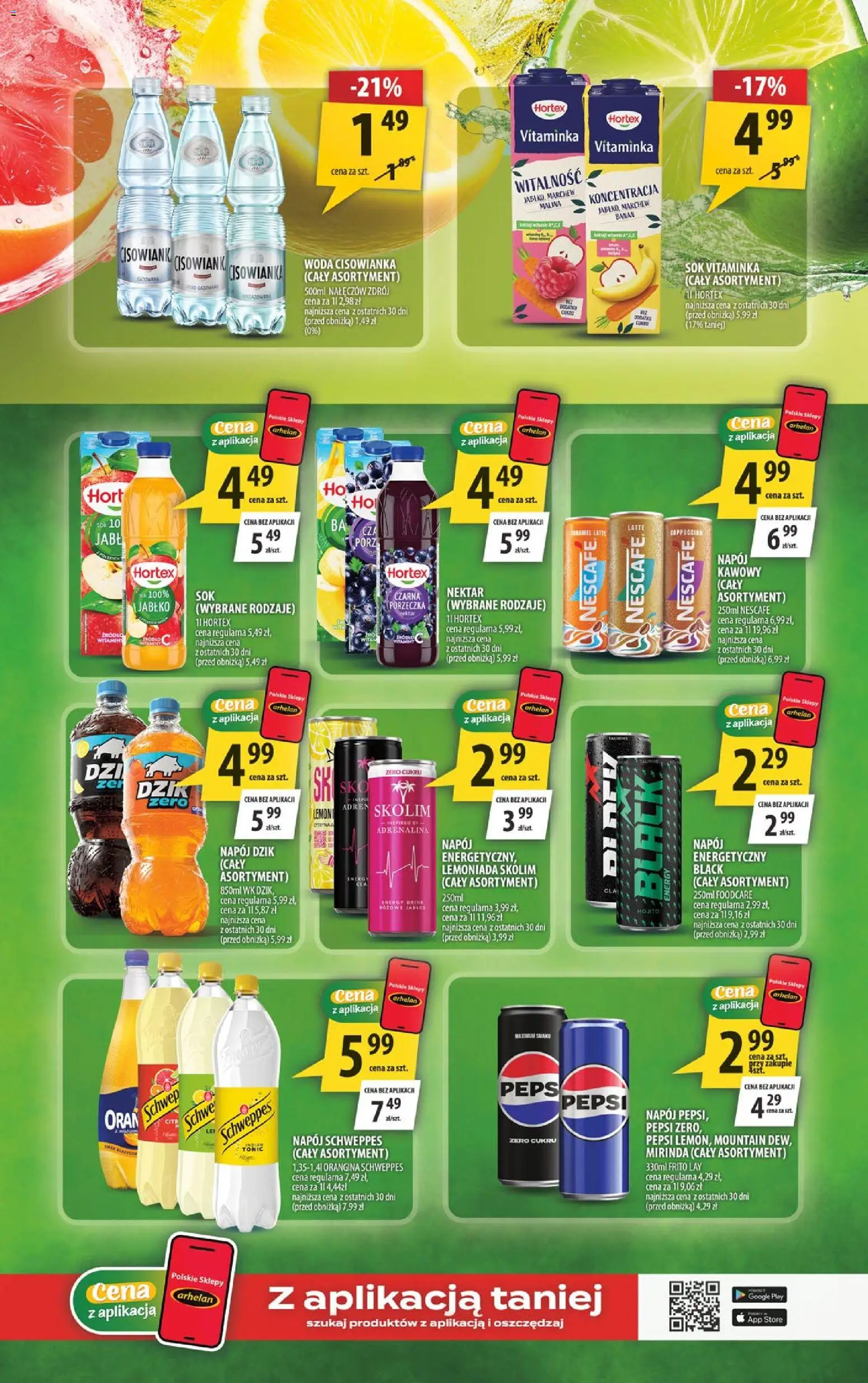Arhelan gazetka od 25.09.2026 | Strona: 13 | Produkty: Pepsi, Sok, Banan, Woda