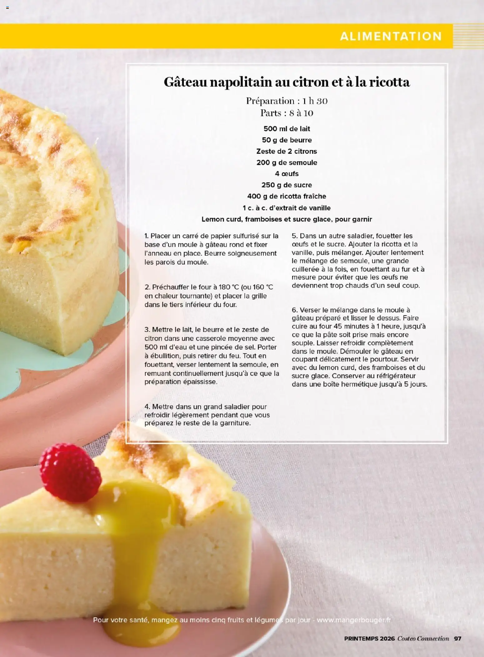 {H1} | Page: 97 | Produits: Sucre, Four, Lait, Ricotta