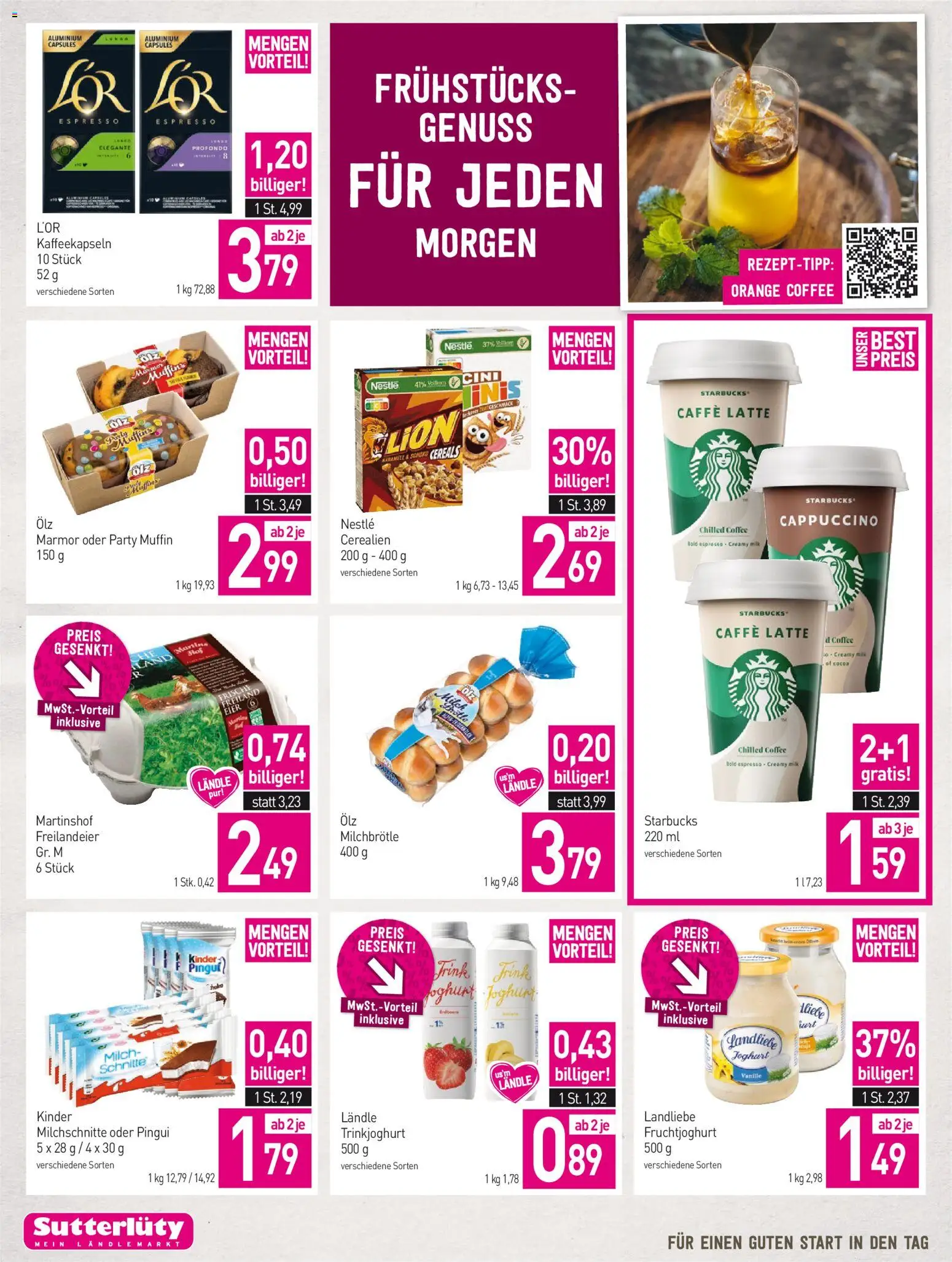 Sutterlüty Flugblatt gültig ab 09.07.2026 | Seite: 2 | Produkte: Milch, Joghurt